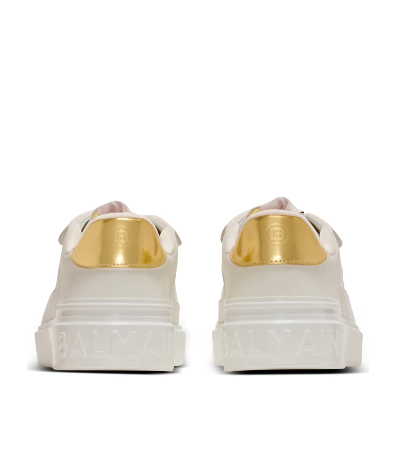 Balmain B-court Flip Leather Sneakers - Women's - Leather In White