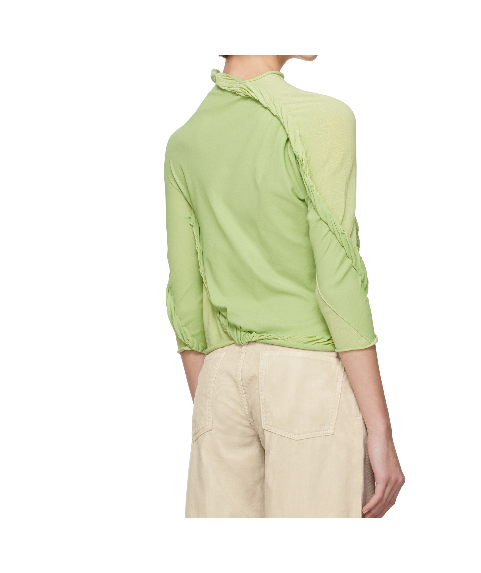 Issey Miyake Beanstalk Turtleneck In Green