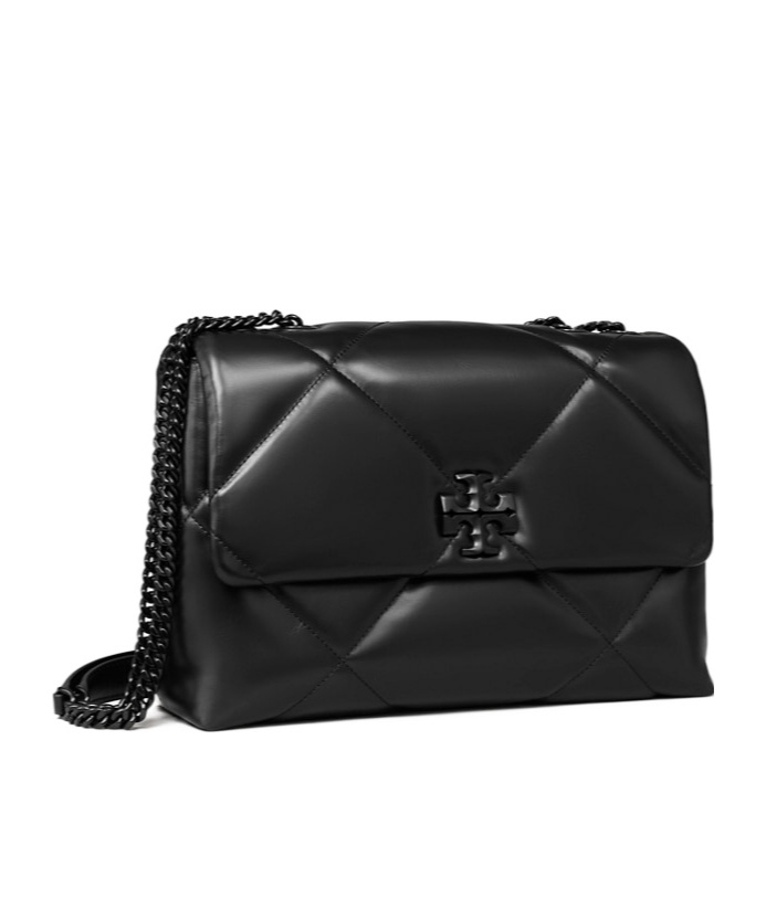 Tory Burch Black Kira Diamond Shoulder Bag In Black
