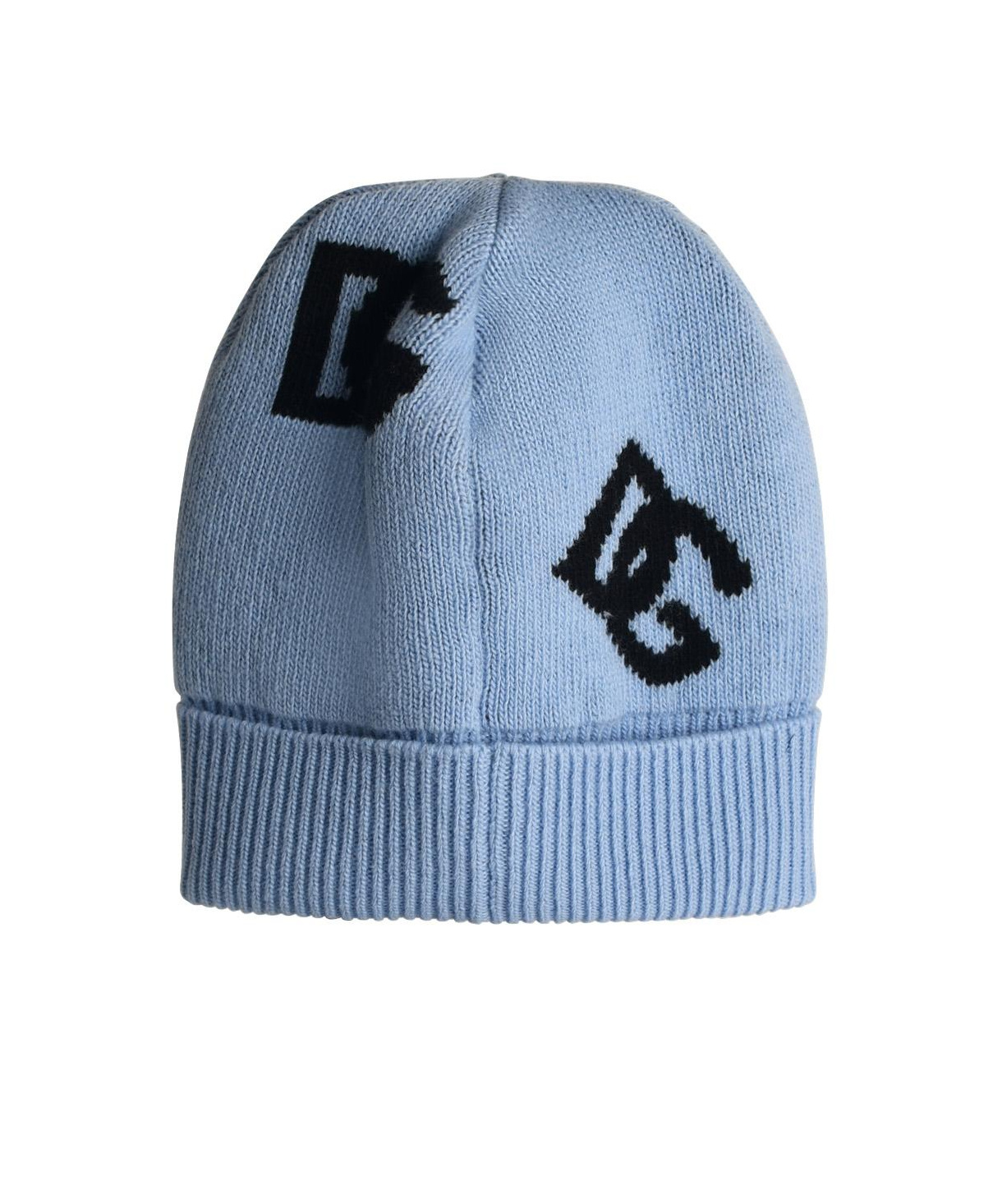 Dolce & Gabbana Dolce  Gabbana Logo Intarsia-knit Beanie In Blue