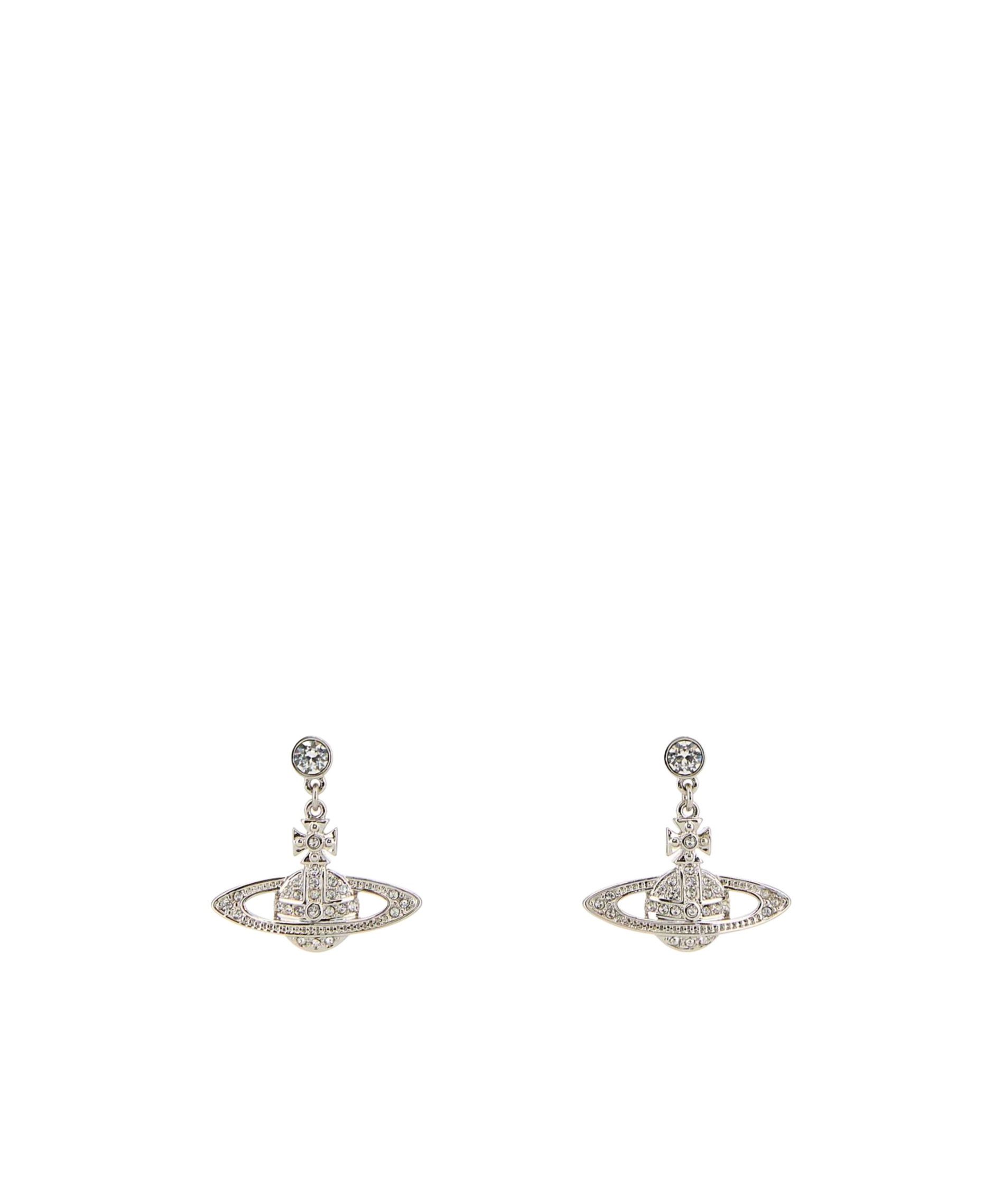 Vivienne Westwood Orb Crystal-embellished Earrings In Gray