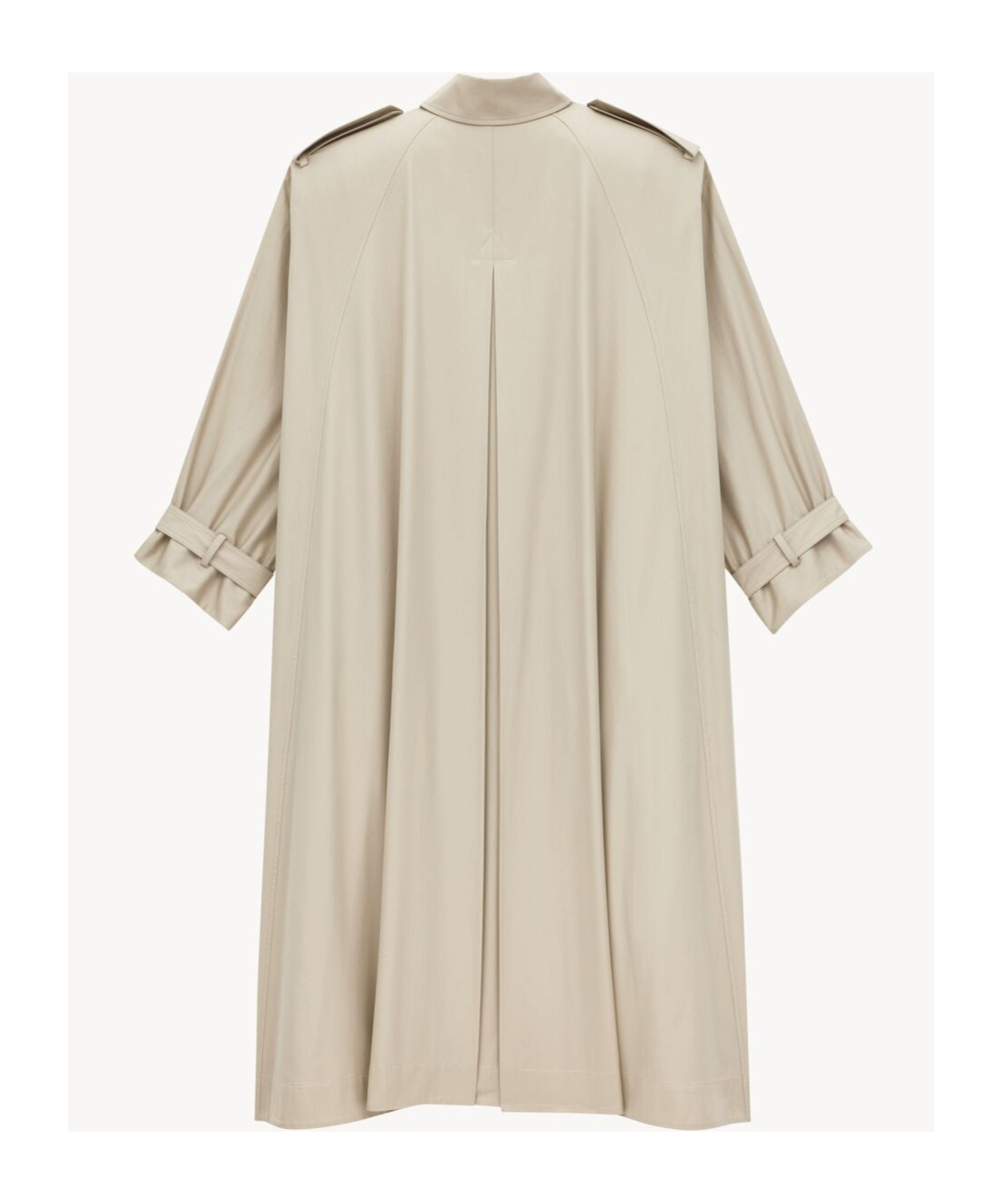 Saint Laurent Cape Trench Coat In Cotton Twill In Light Brown