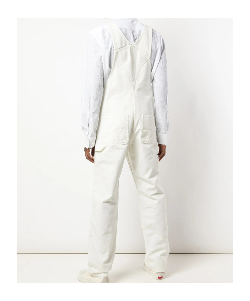 Carhartt Man Overalls Off White Size 30w-30l Organic Cotton In White