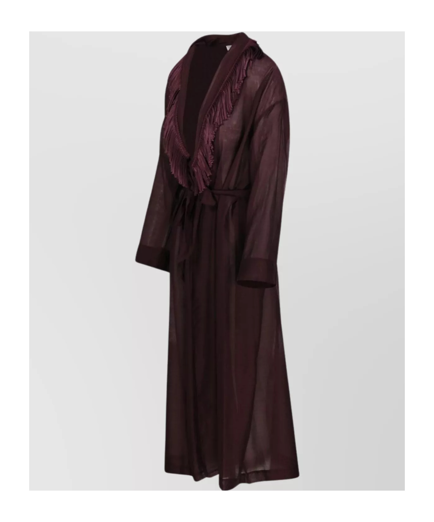 FORTE FORTE FRINGED-DETAILING COAT