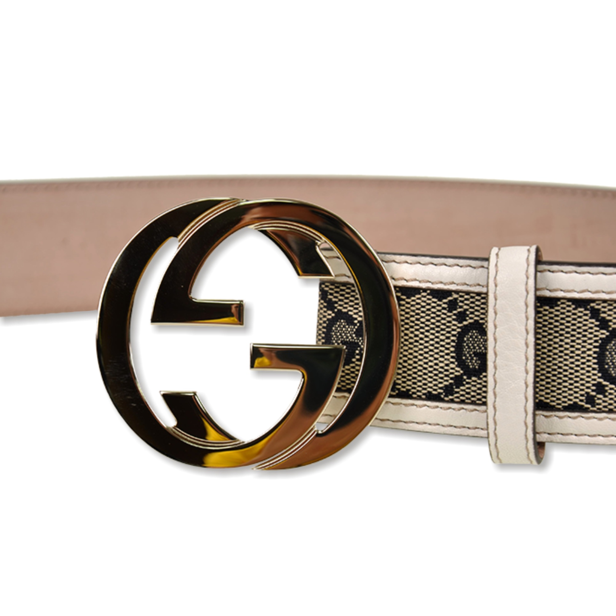 Gucci Double G Belt In Nude