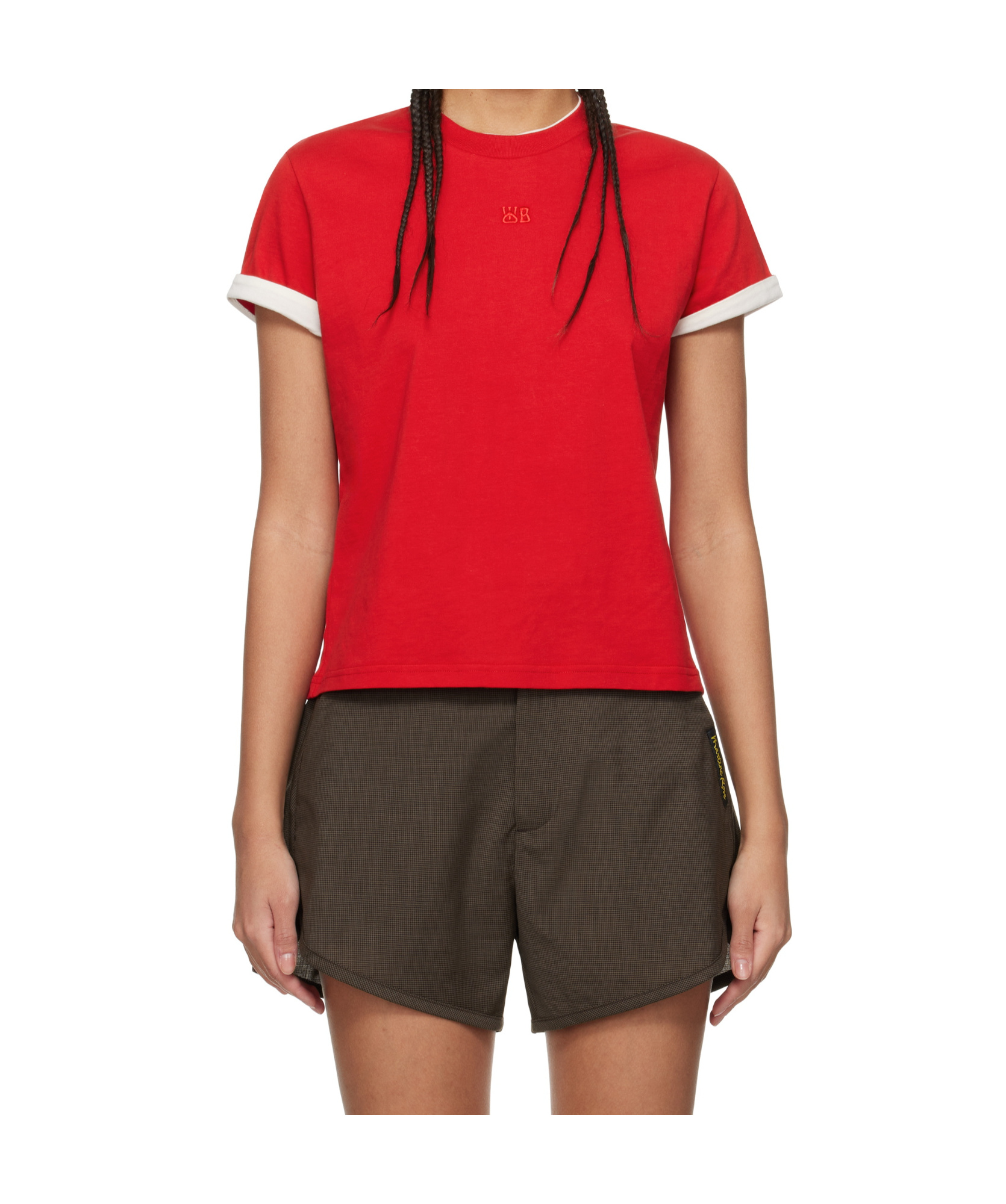Wales Bonner Cotton Jersey T-shirt. In Red