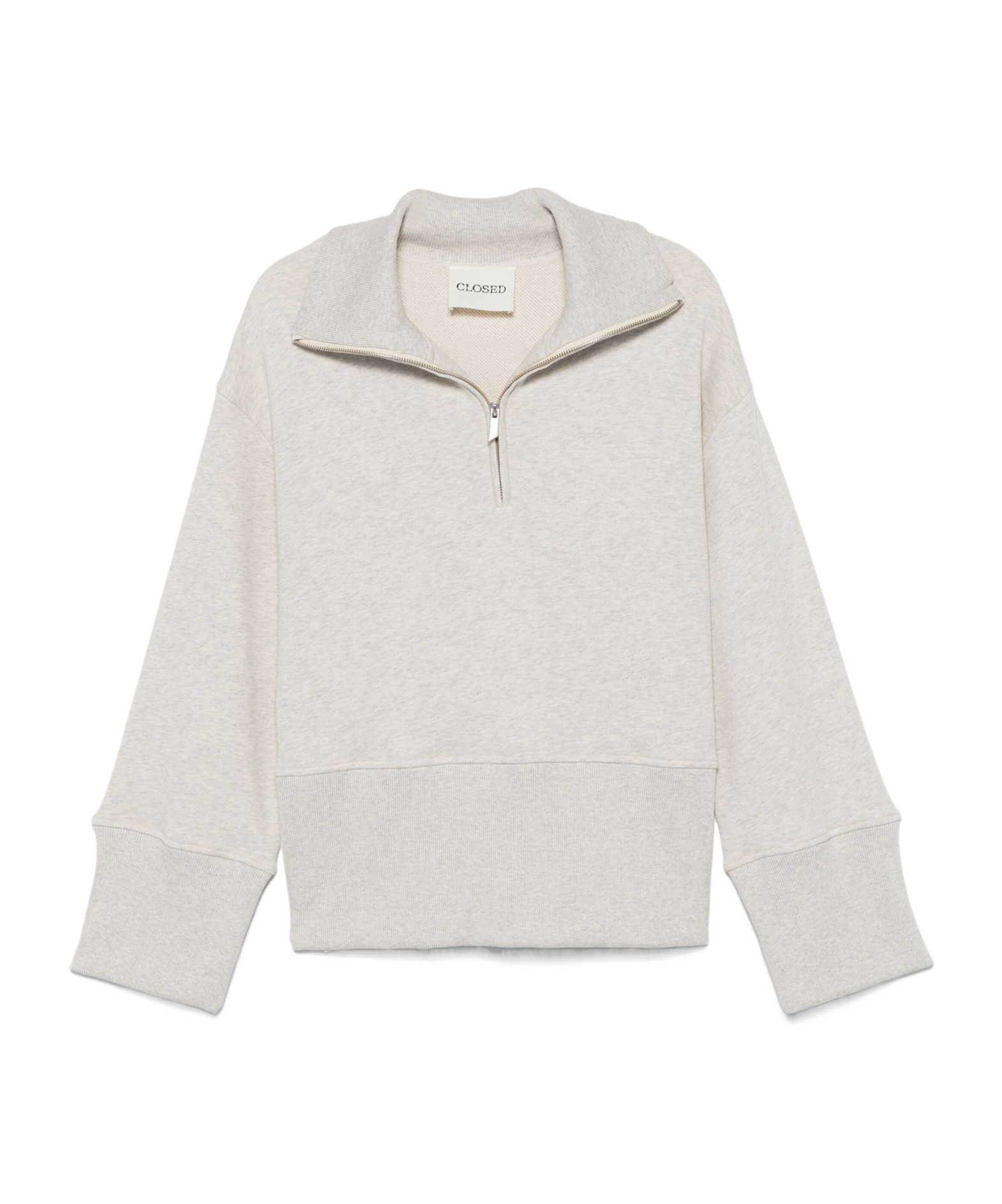 CLOSED RIB ZIPPER HOODIE