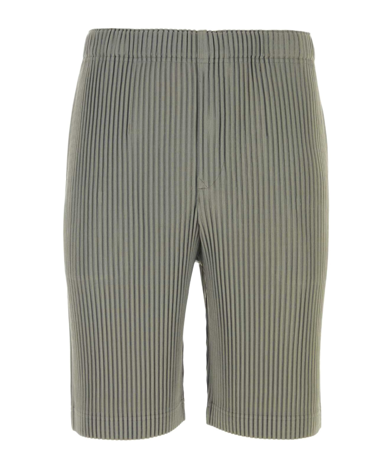 Issey Miyake Mc May Mid-rise Bermuda Shorts In Gray