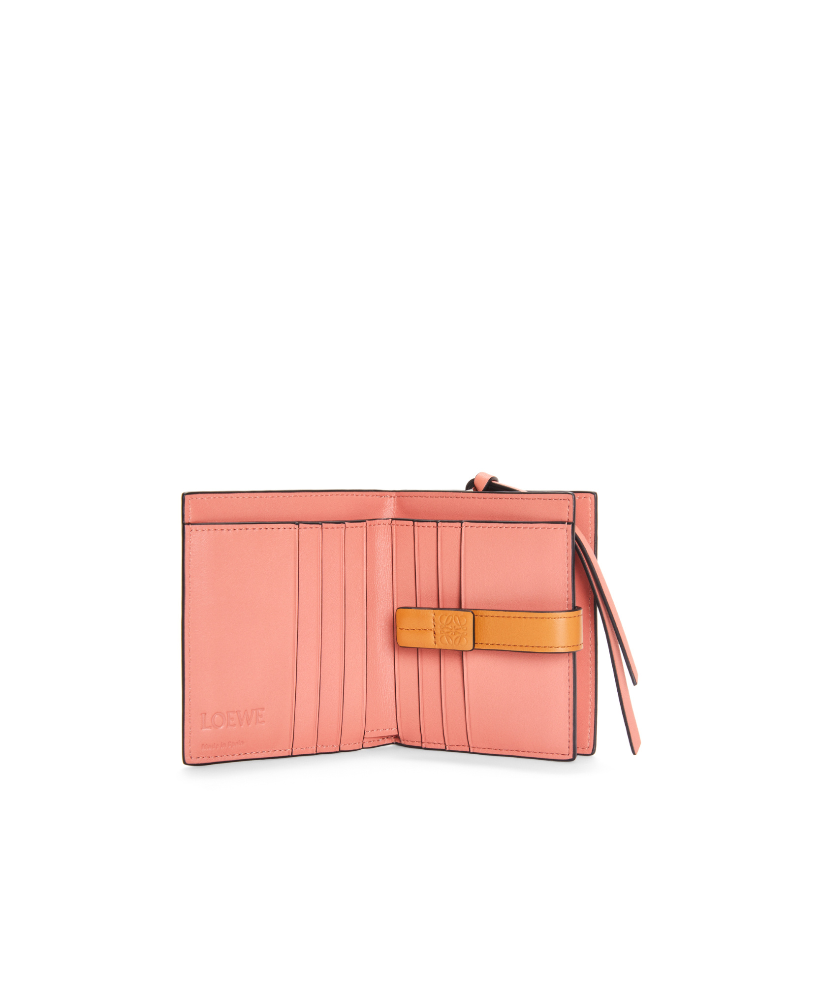 Loewe Logo Zipper Wallet In Nude
