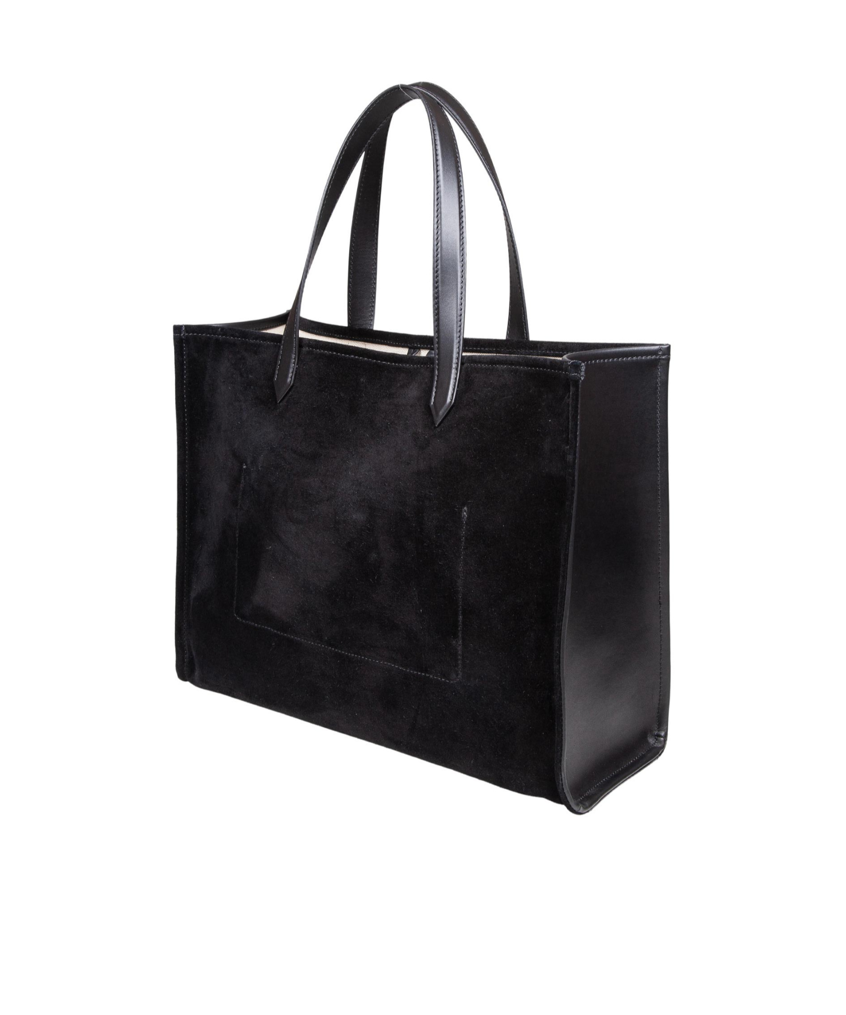 Balmain B-army Medium Shopper In Black And White Canvas And Leather In Black