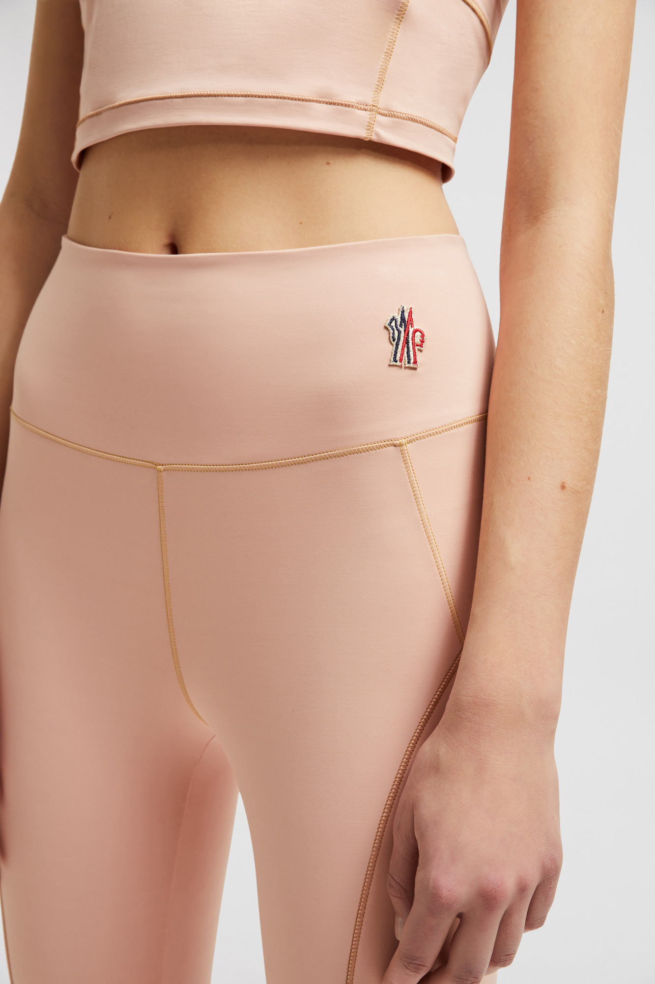 Shop Moncler Elastic Waist Leggings