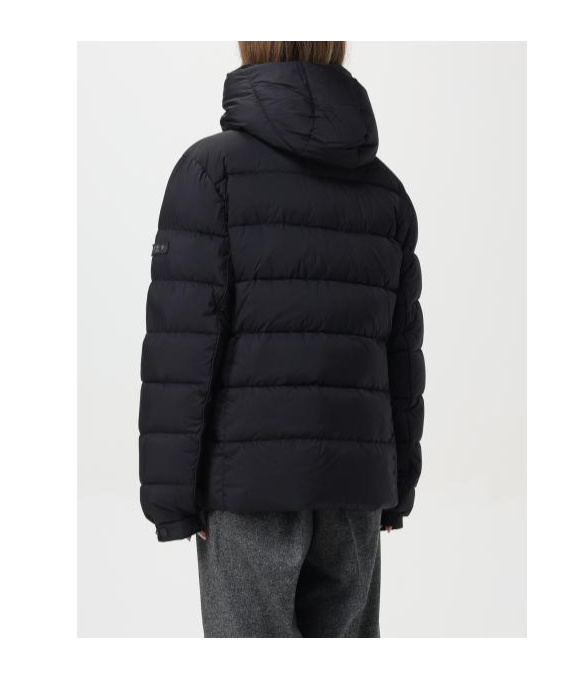 Tatras Borbore Black Down Jacket With Hood And Logo Patch On The Side In Tech Fabric Man In Black