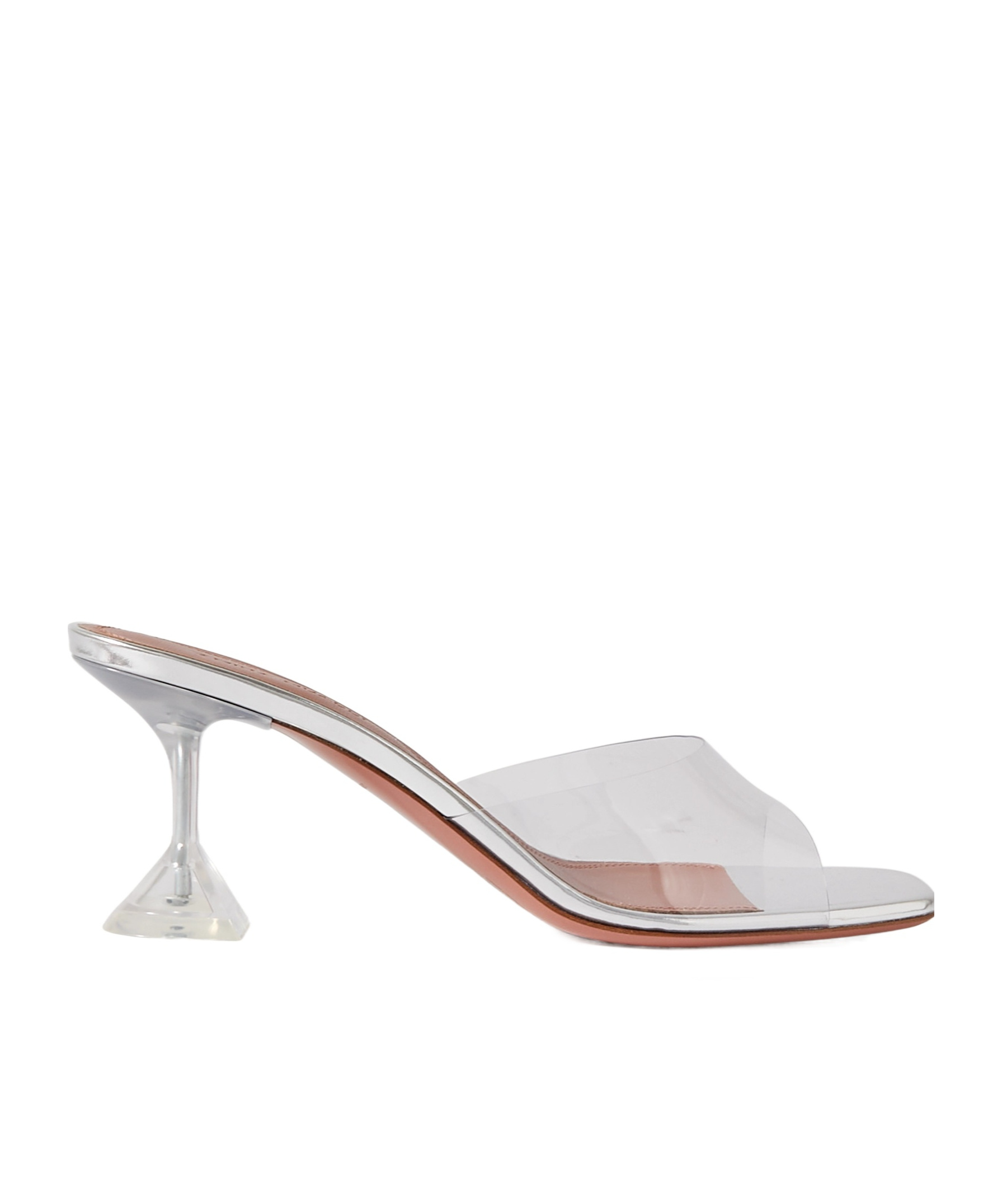 Shop Amina Muaddi Logo High-heeled Sandals In White