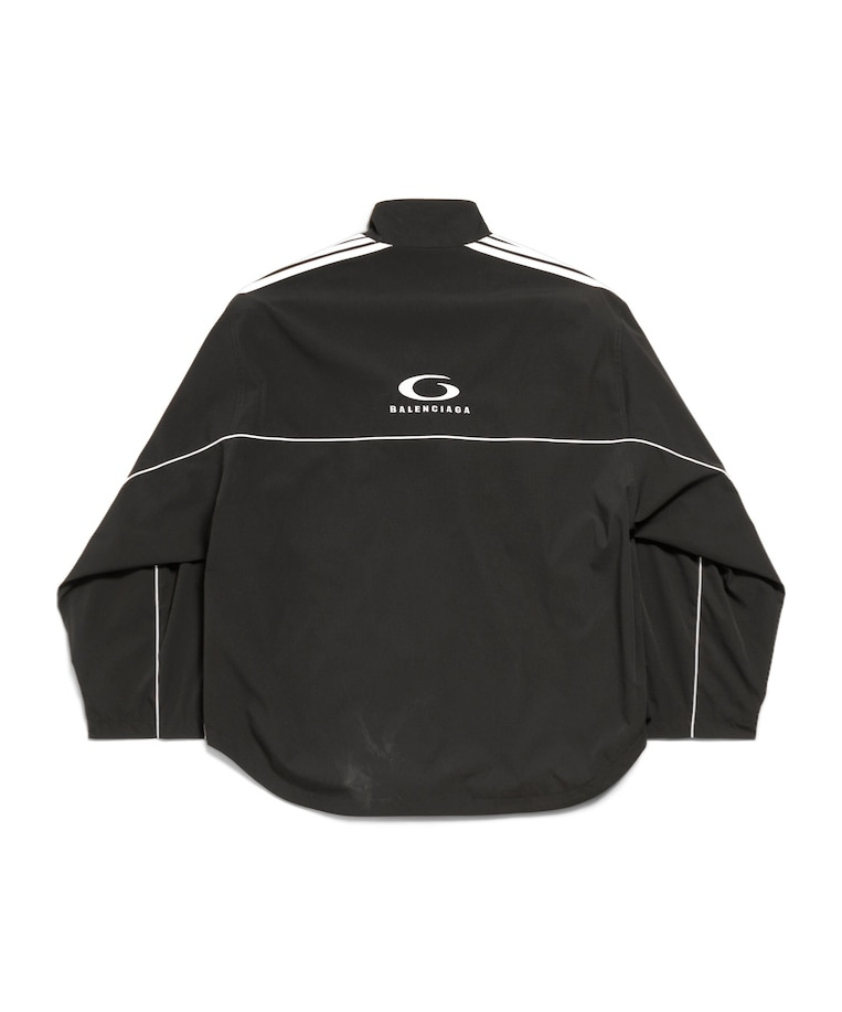 Balenciaga Technical Oversized Track Jacket In Black