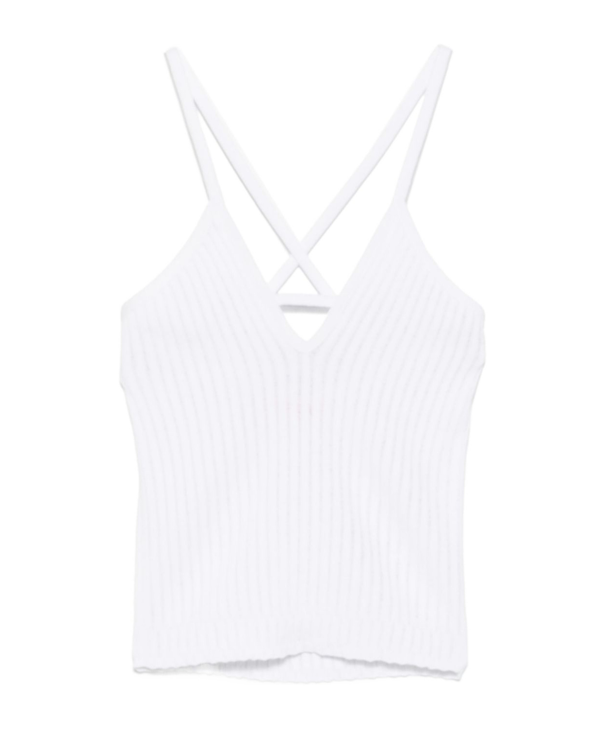 Iceberg Ribbed Cross-strap Suspenders In White