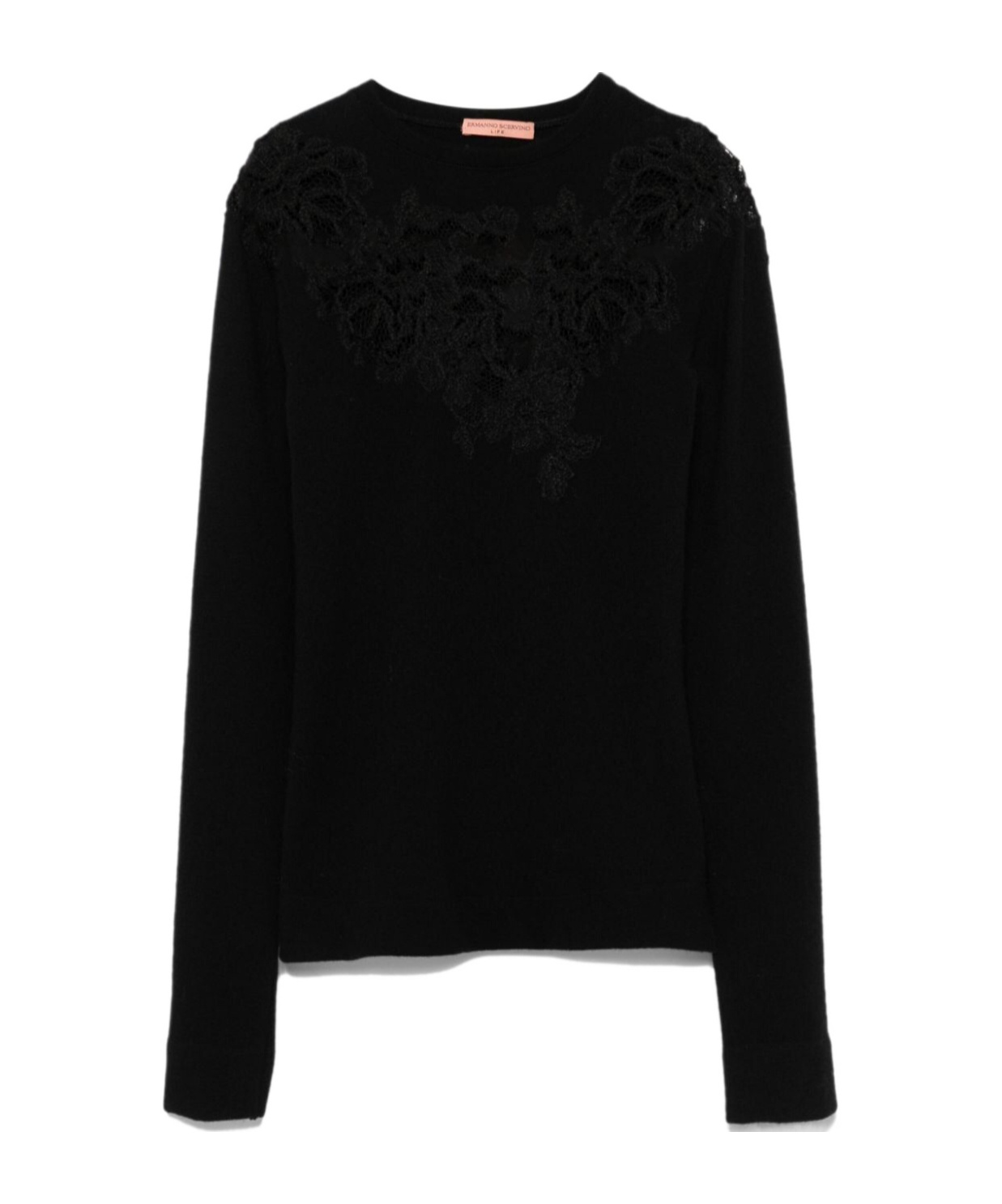 Ermanno Scervino Long-sleeved Sweater In Black