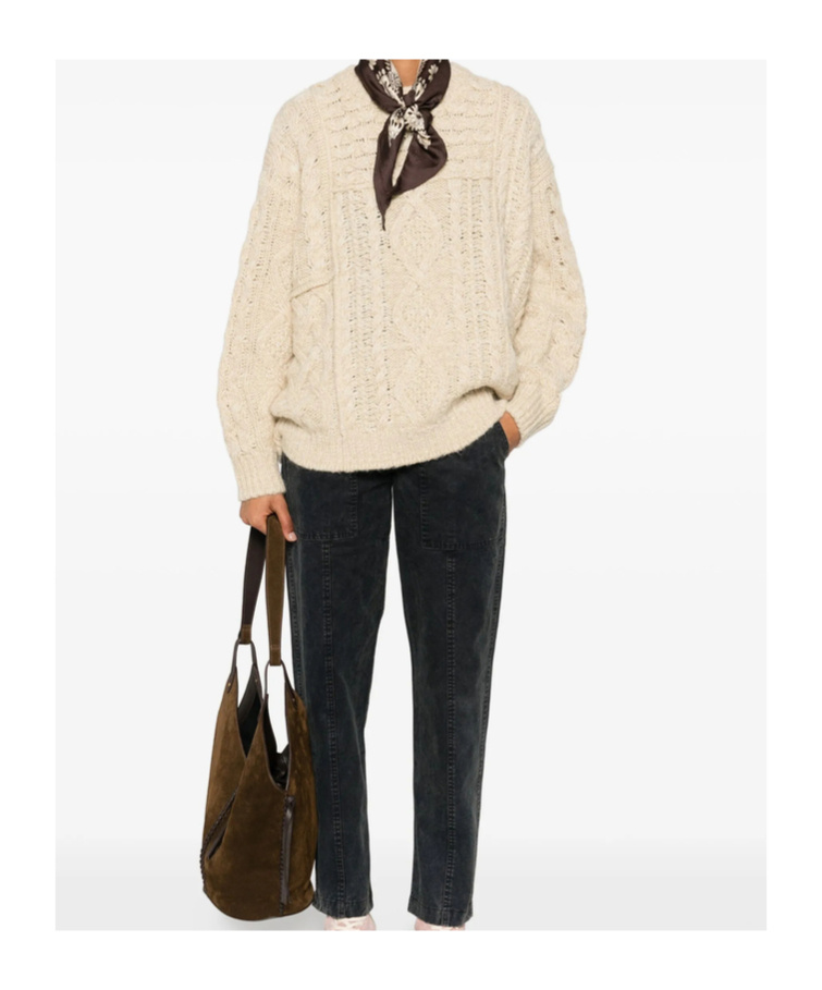 Isabel Marant Long-sleeved Sweater In Neutral