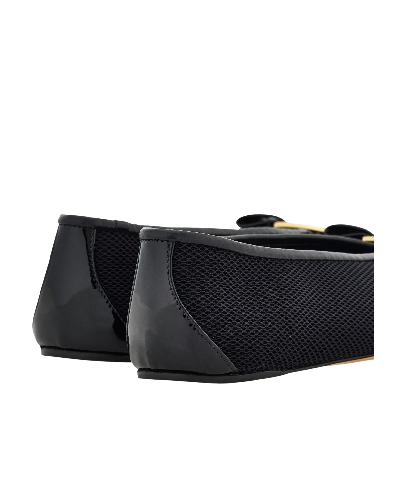 Ferragamo Vanna V Ballerinas In Velvet In Black