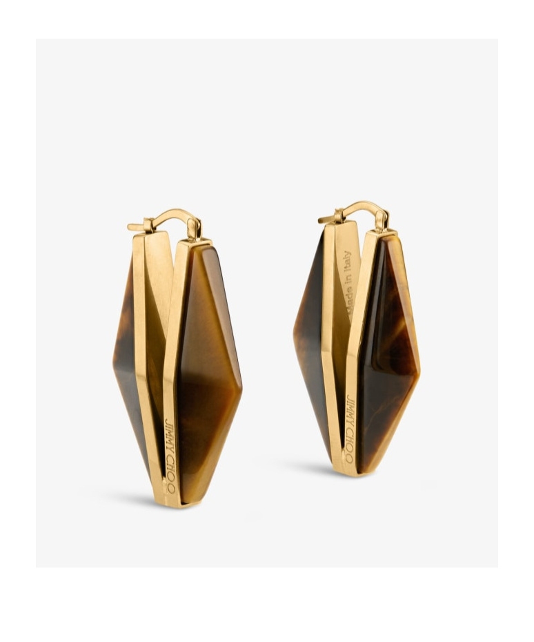 Jimmy Choo Buckle Earrings In Golden