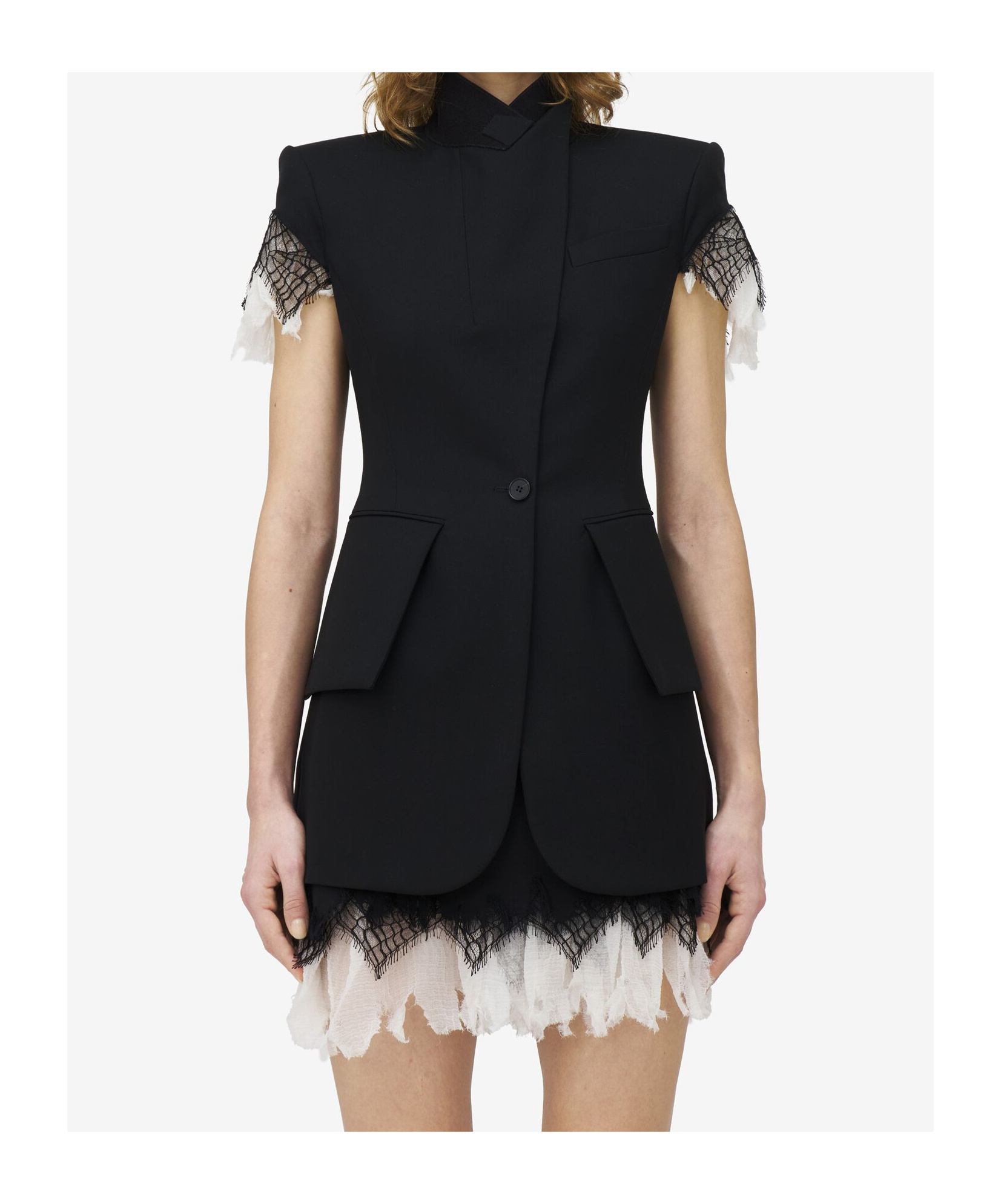 Shop Alexander Mcqueen Wool Blazer In Black