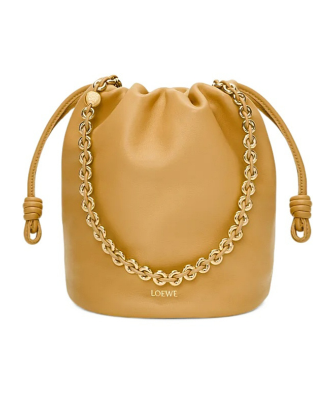 Loewe Womens Sahara Flamenco Mini Leather Clutch Bag In Brown