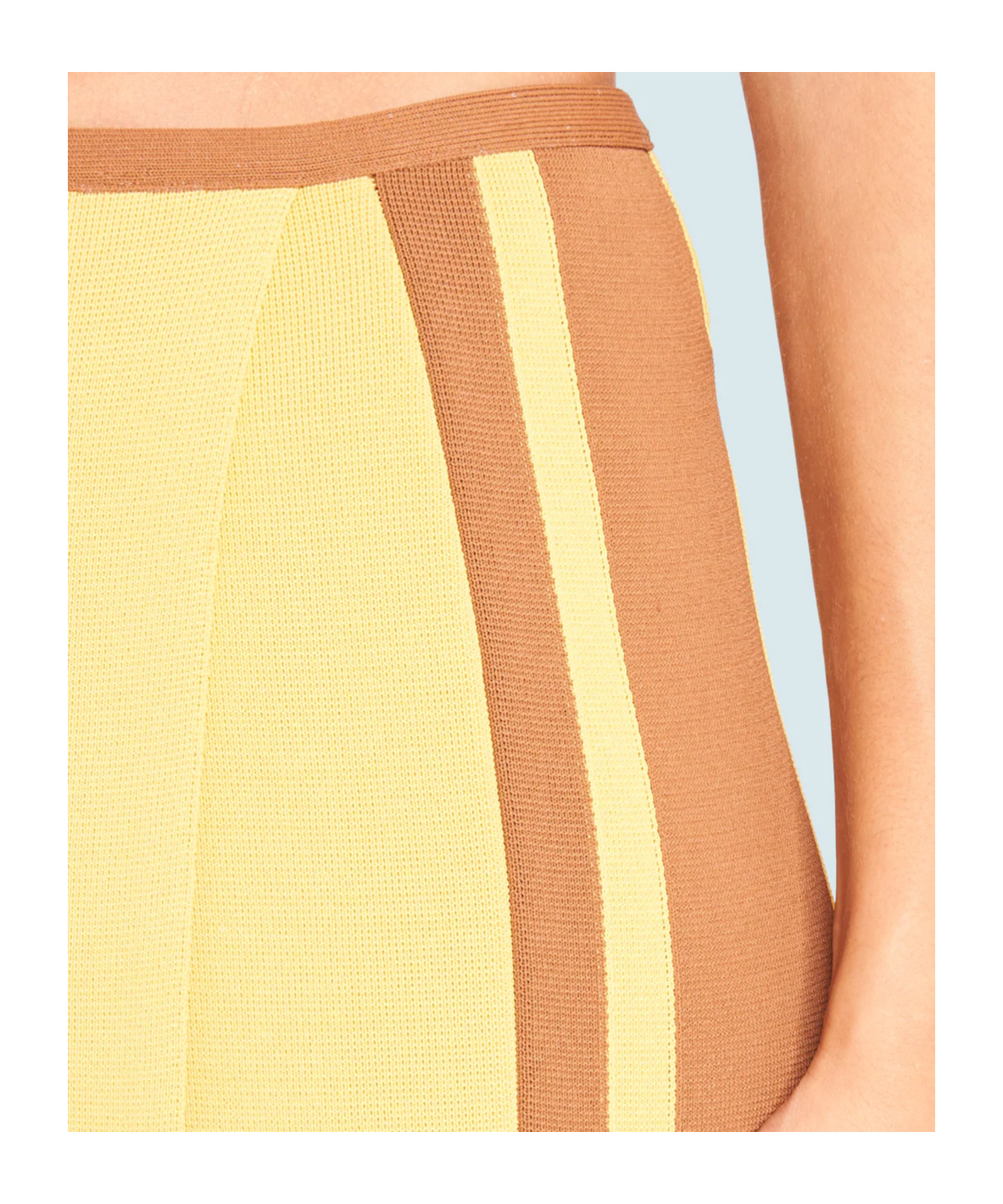 Miu Miu Knitted Midi Skirt In Yellow