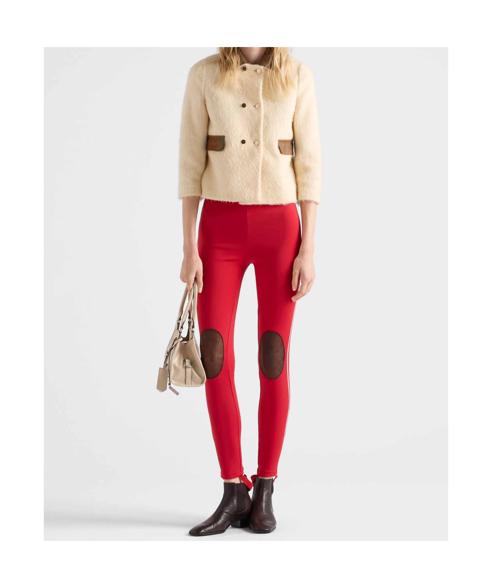 Prada Double-breasted Aspen Jacket In White