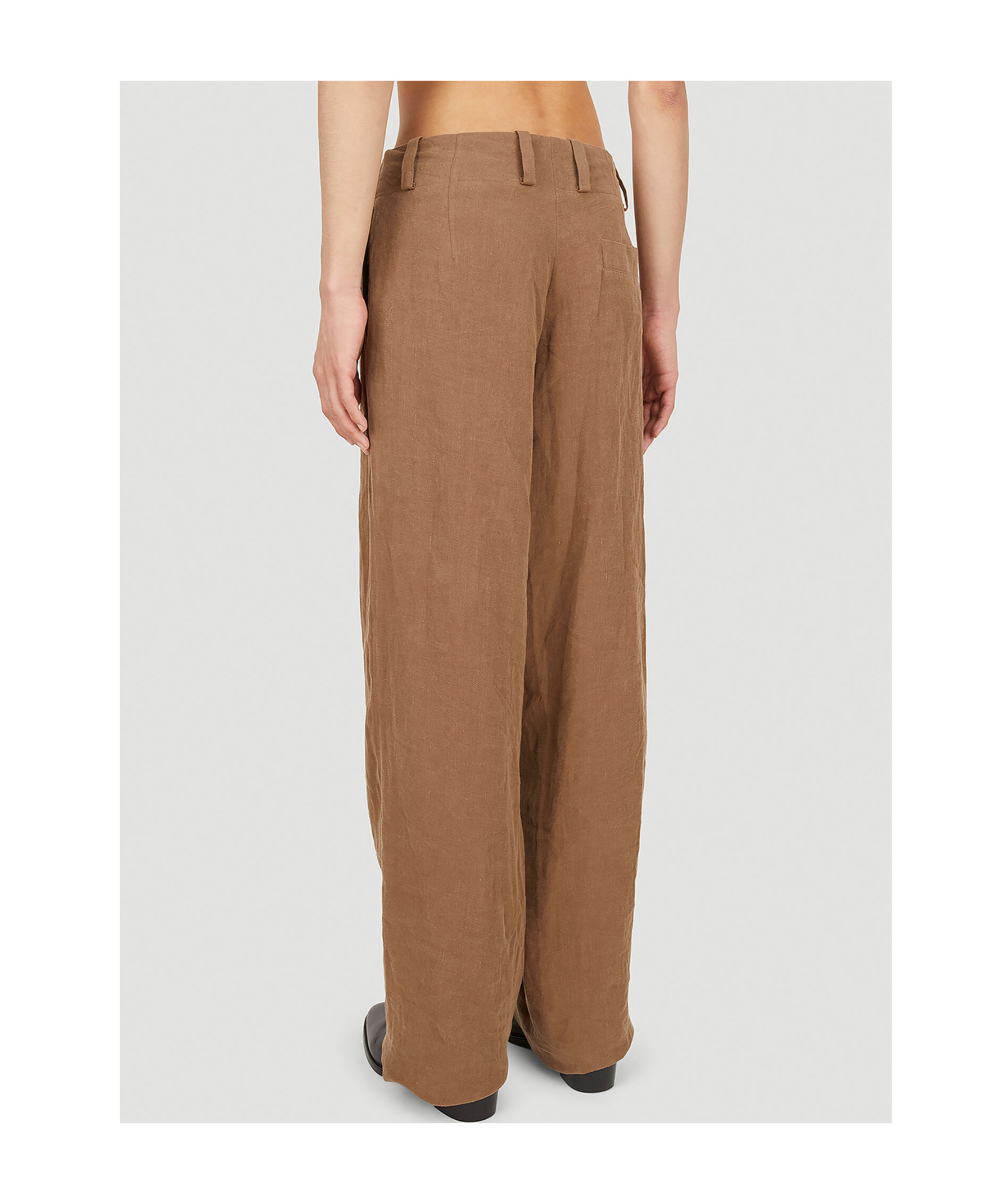 Vivienne Westwood Wreck Straight-leg Drawstring Pants In Brown
