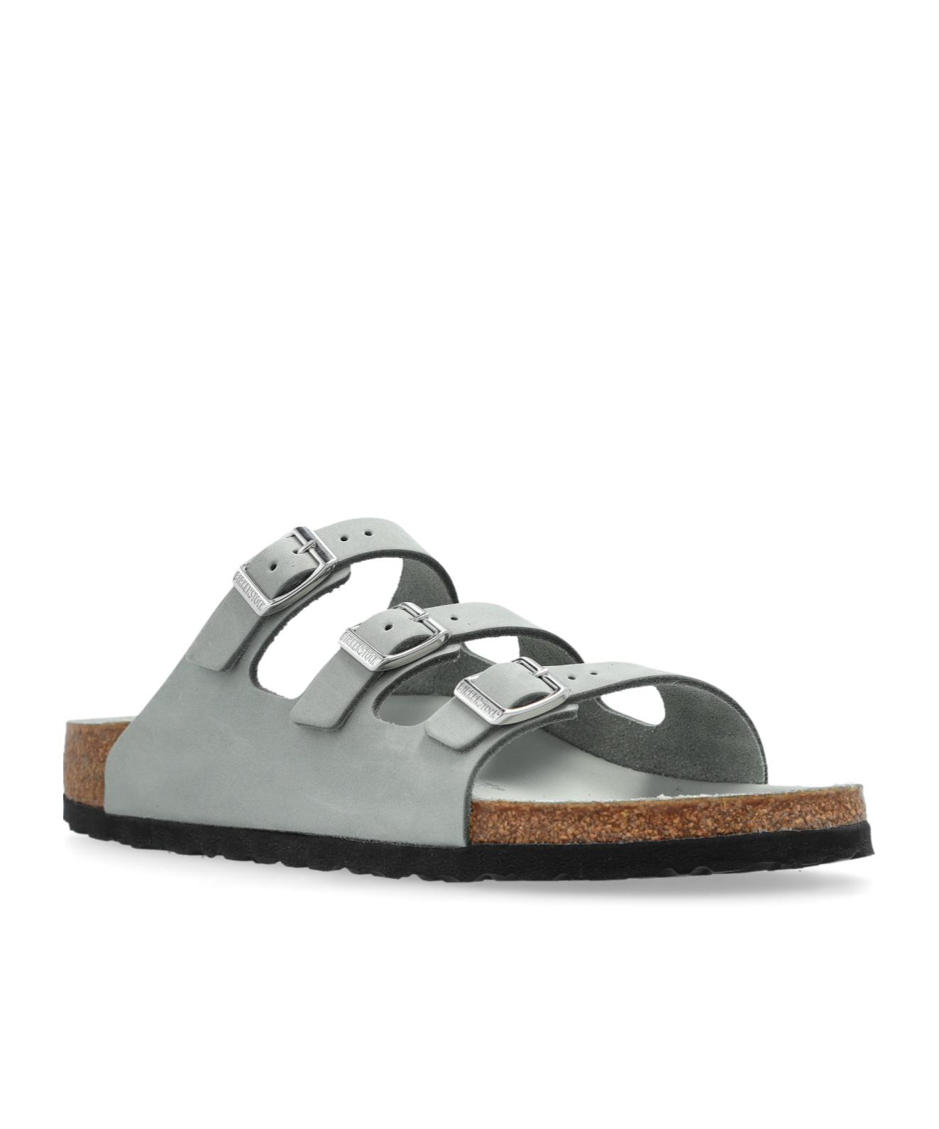 Shop Birkenstock Florida Slides In Gray
