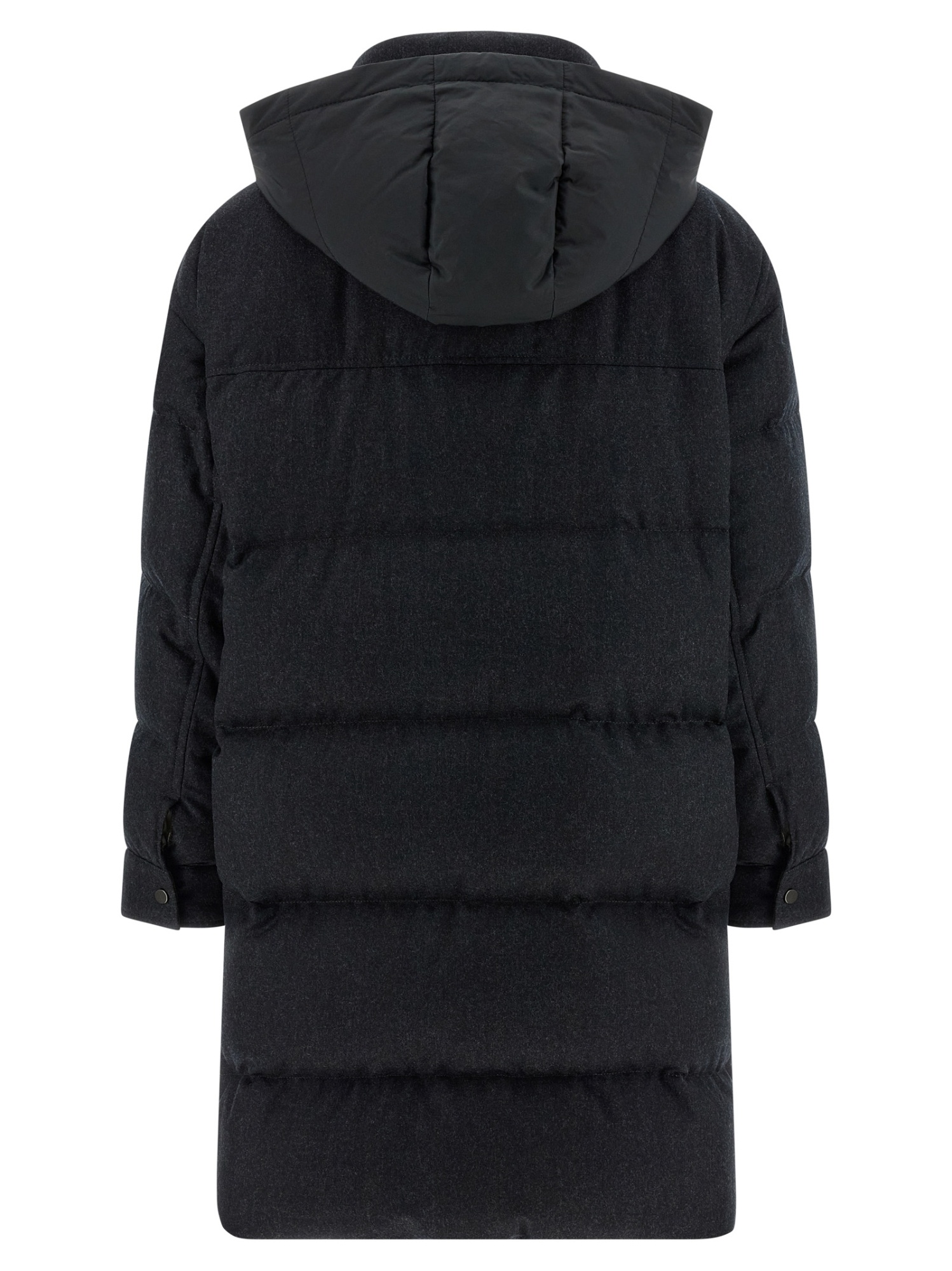 Brunello Cucinelli Long-sleeved Down Jacket In Black
