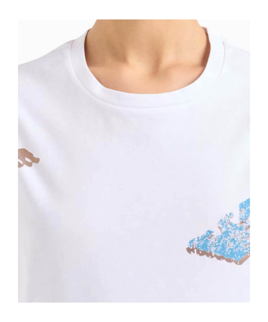 Shop Emporio Armani Round Neck Short Sleeve T-shirt