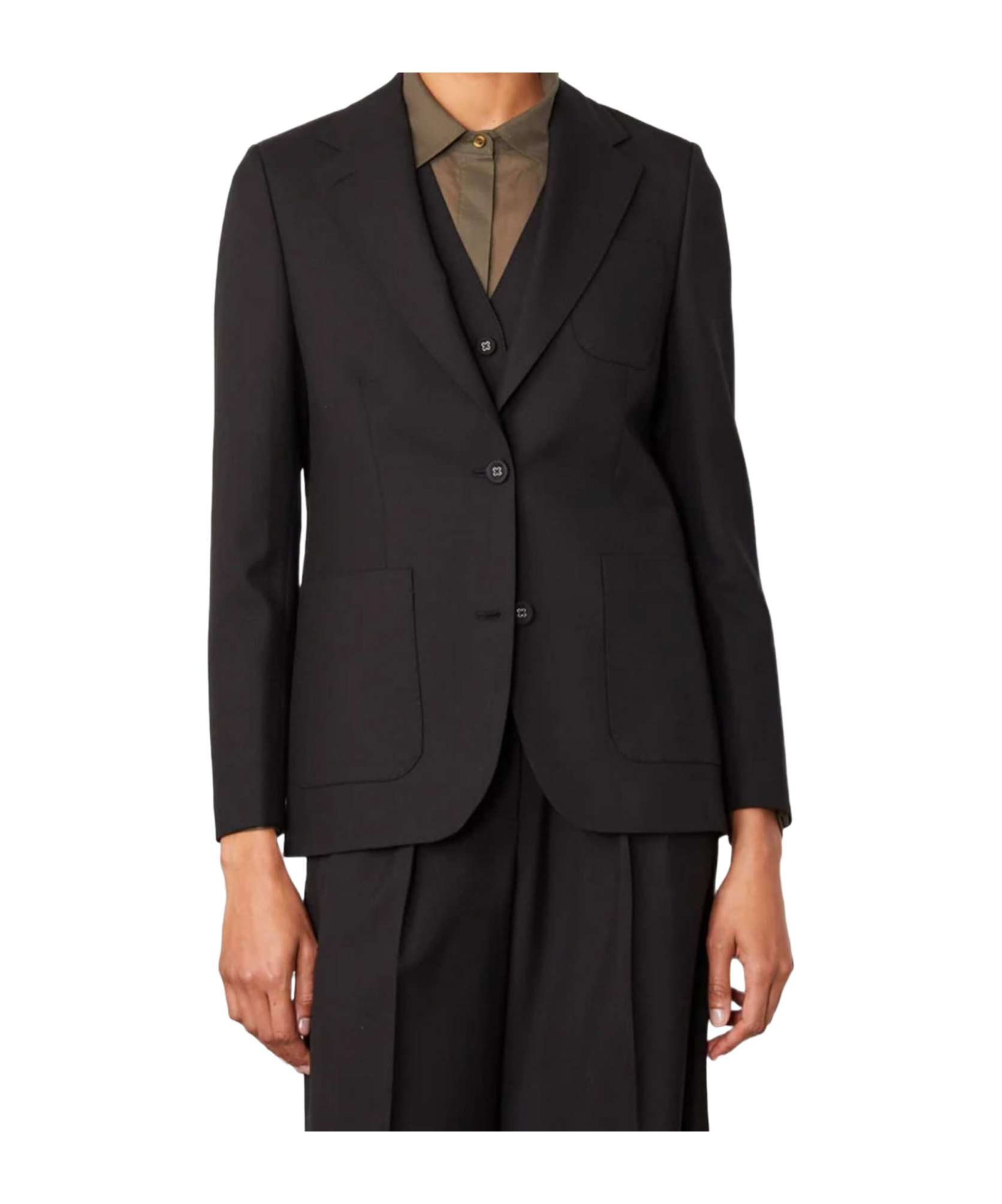 Officine Generale Single-breasted Blazer In Black