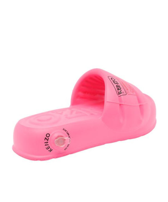 Kenzo Rubber Open Toe Slide Mules In Pink