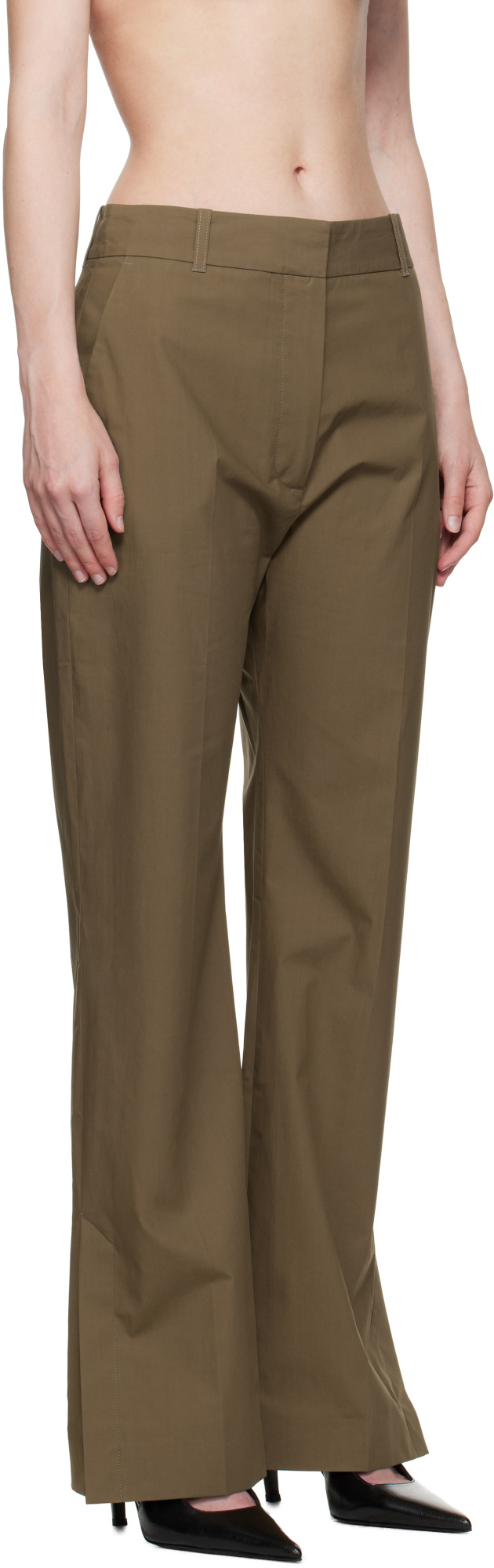 Studio Nicholson Taupe Mitra Trousers In Brown