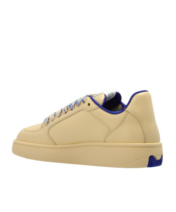 Burberry Leather Stock Sneakers In Nude