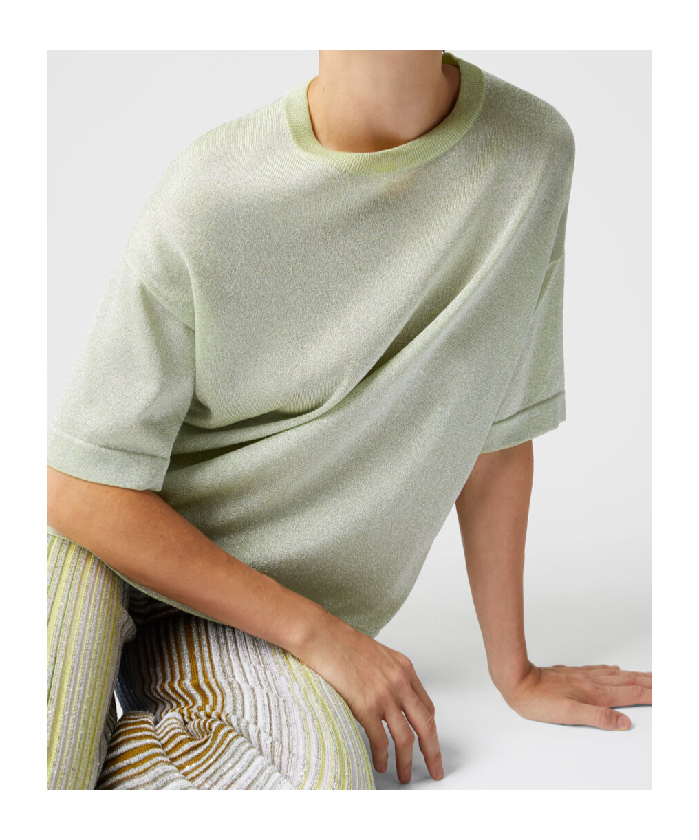 Missoni Sequined Short-sleeved Sweater In White