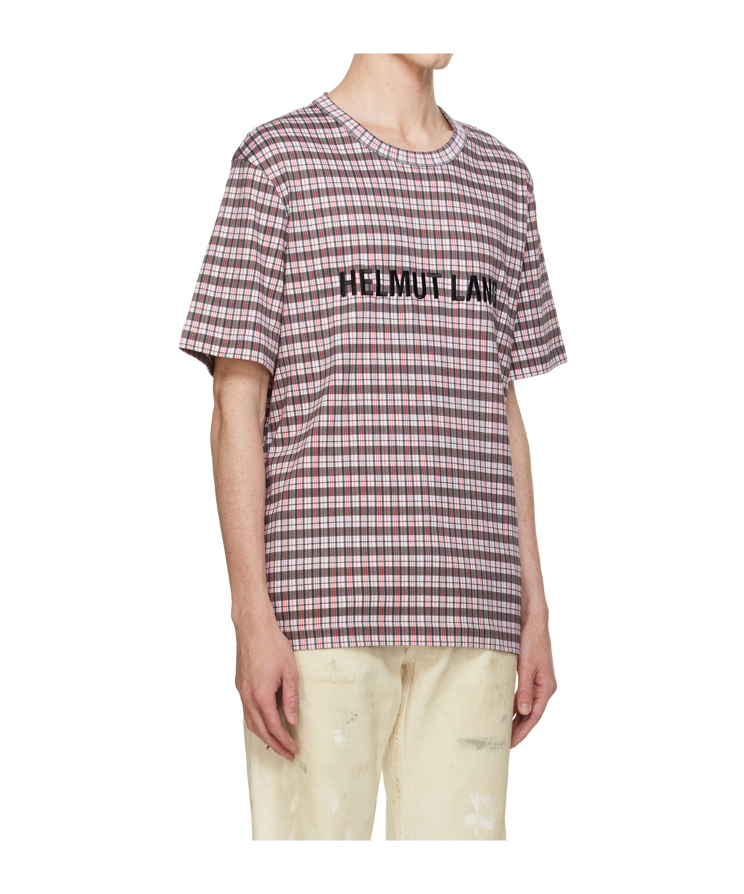 Helmut Lang Round Collar Logo T-shirt In Multicolor