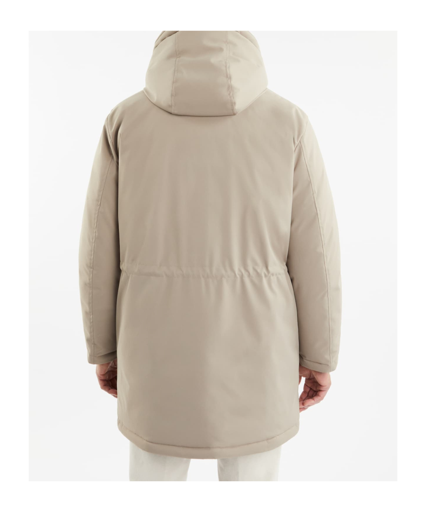 Fay Long-sleeved Down Jacket In Nude