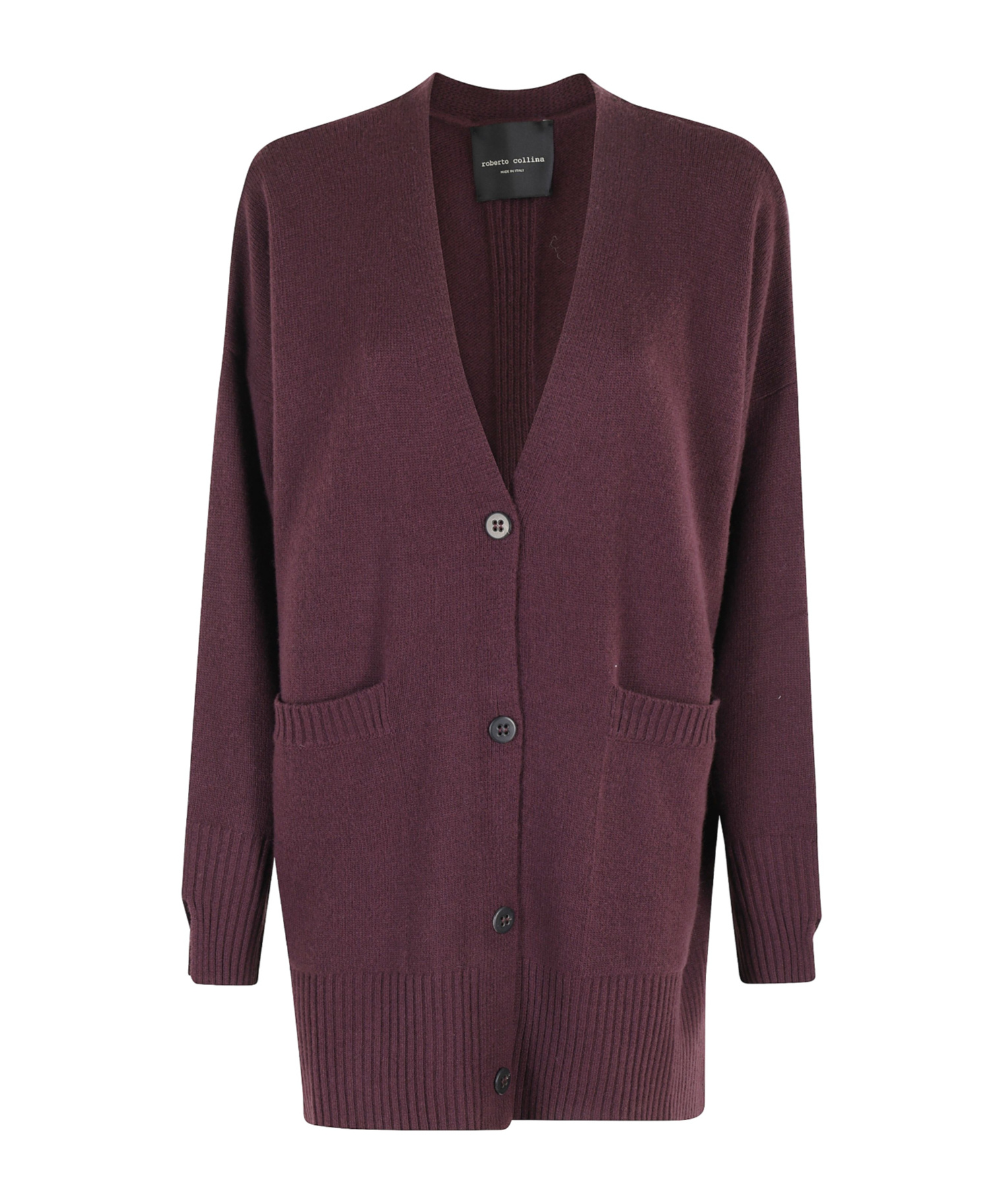 Roberto Collina Button Long-sleeved Sweater In Purple