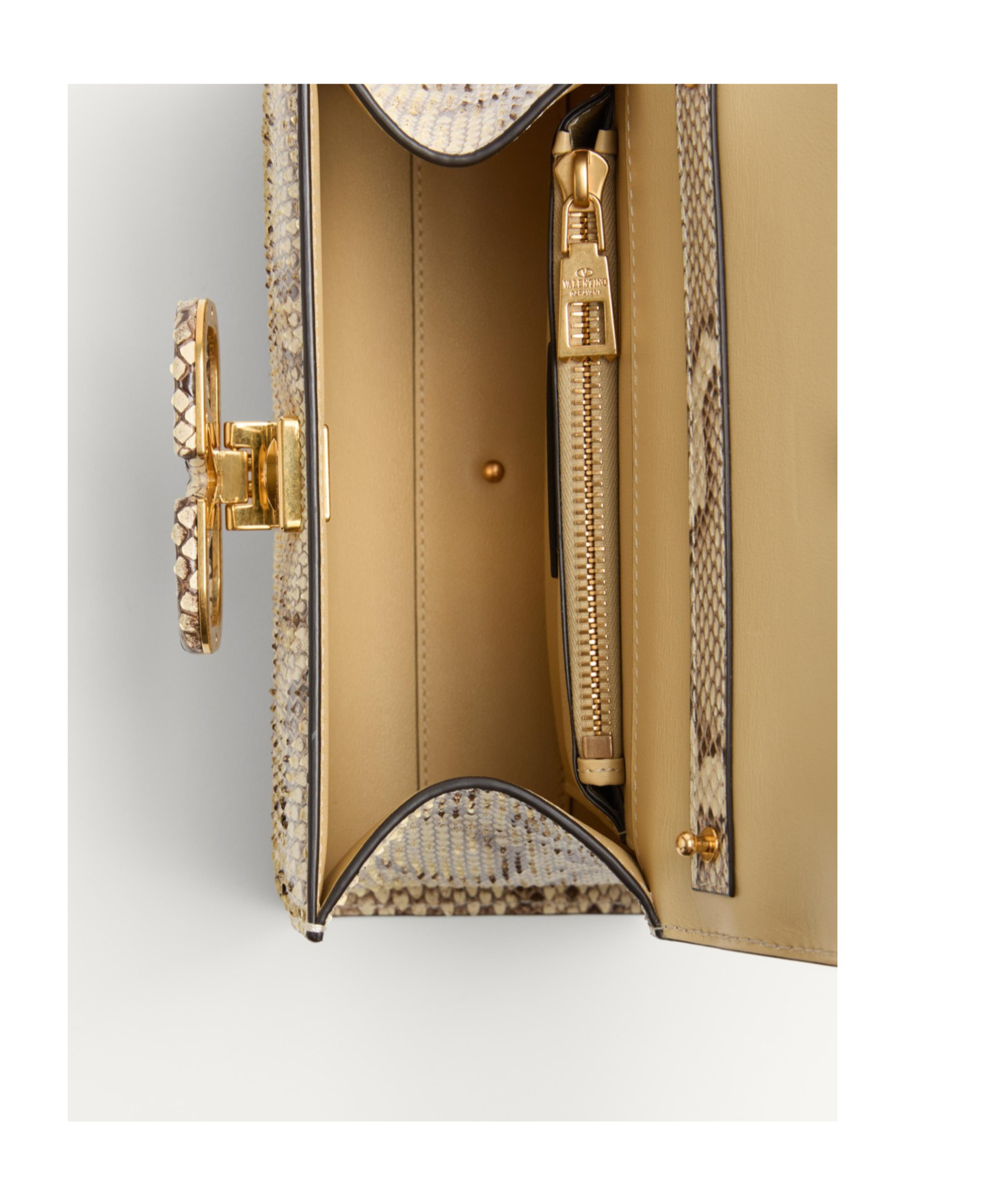 Valentino Small Single-handle Shoulder Bag In Cream/winter White