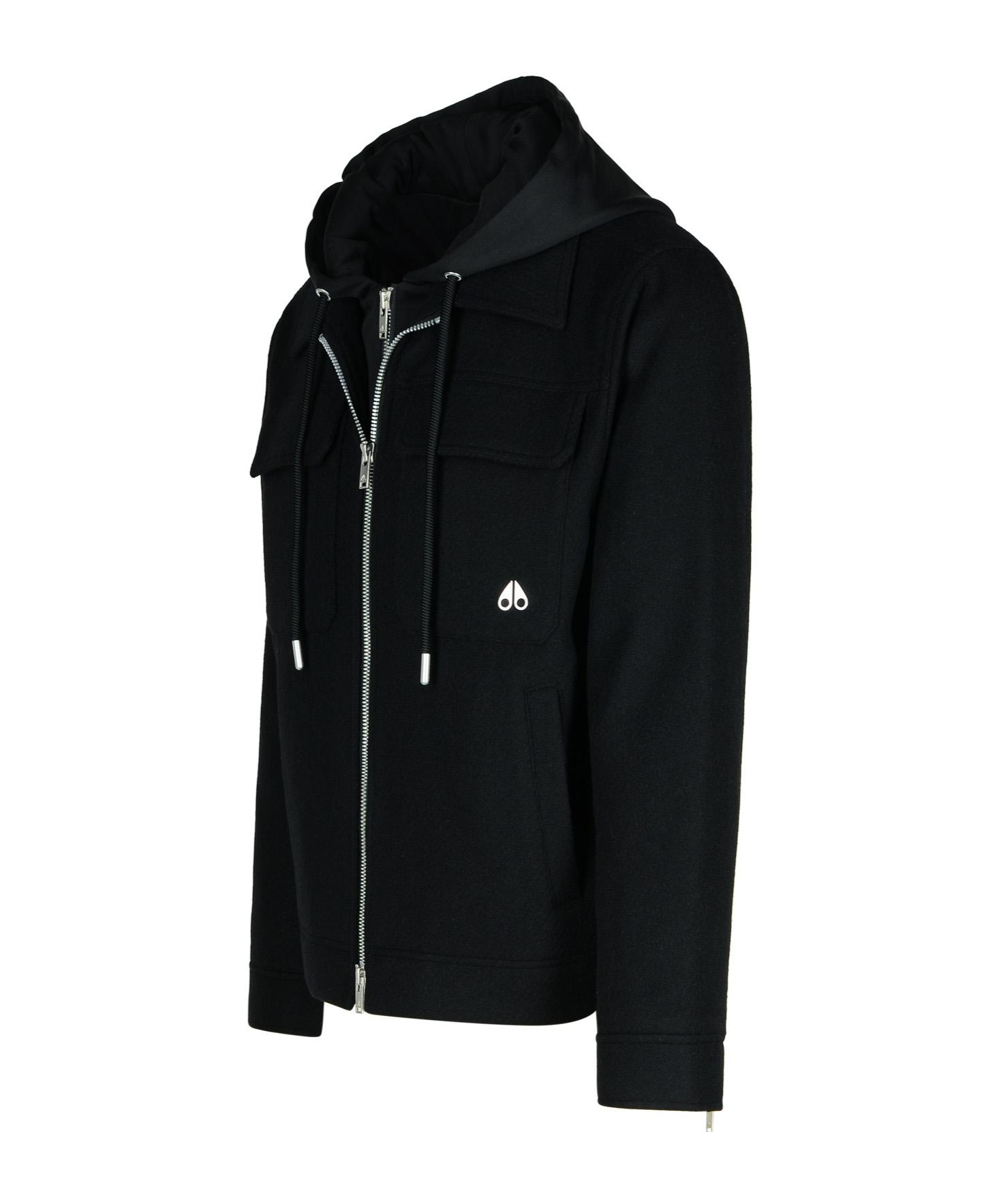 MOOSE KNUCKLES ZIPPERED HOODED JACKET 