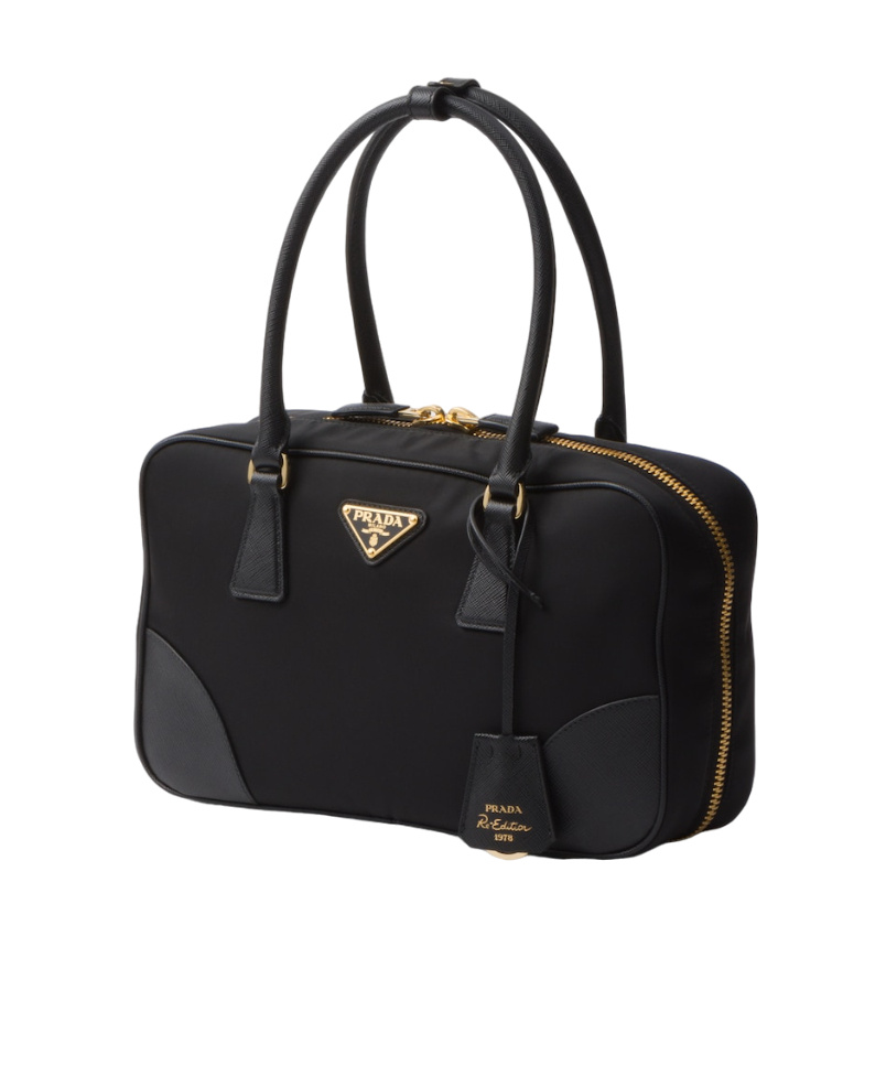Prada Medium Re-edition 1978 Logo Tote Bag In Black