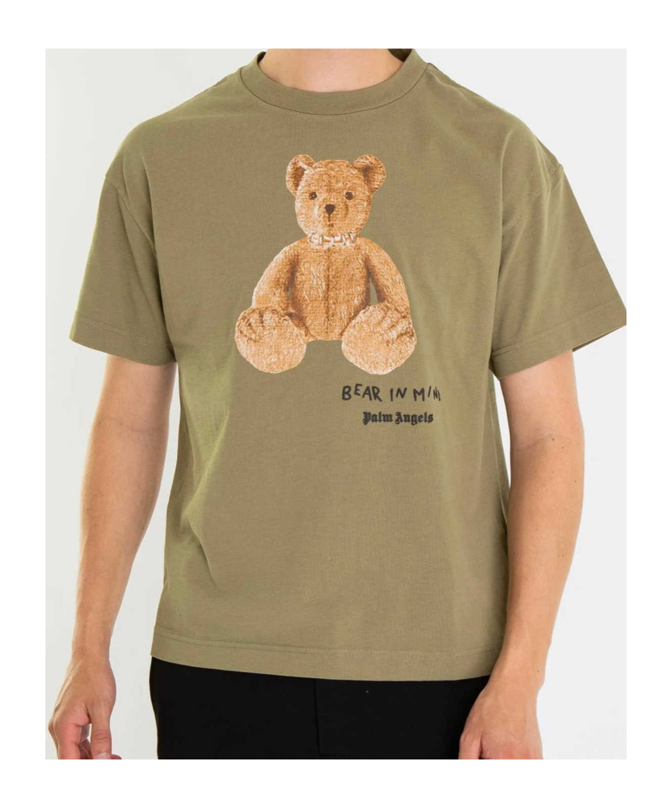 Palm Angels Short Sleeve T-shirt In Green