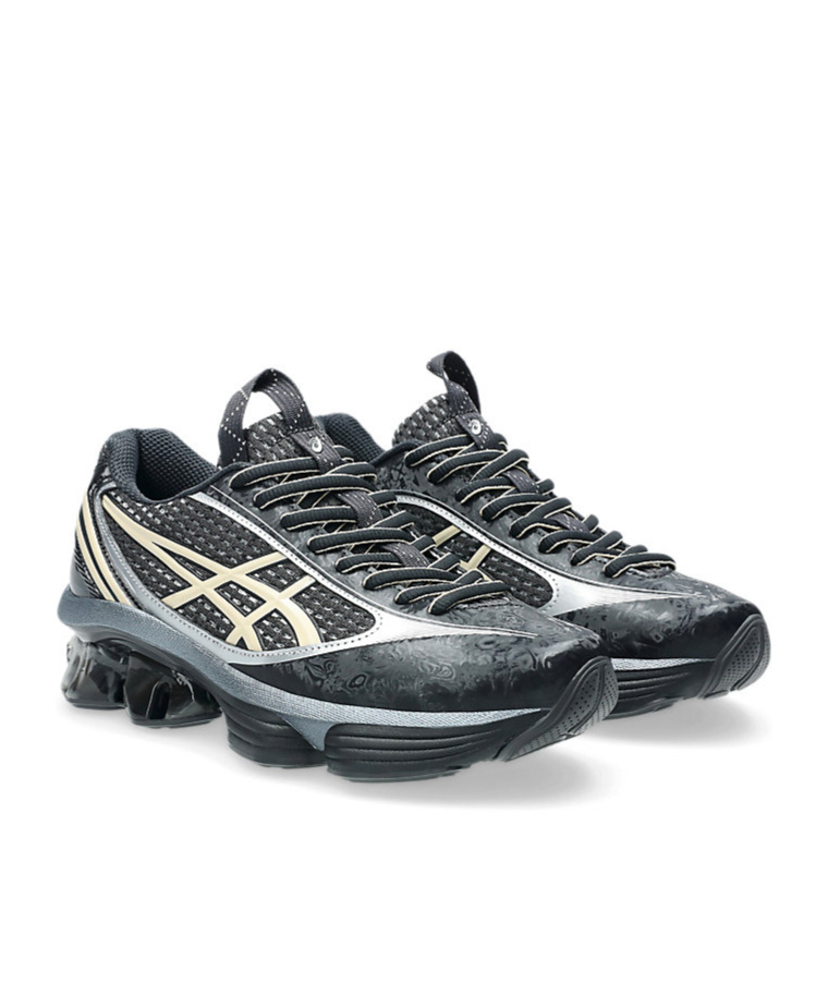 Asics Gel Kinetic Fluent Sneakers With Textured Upper And Sculpted Design In Gray