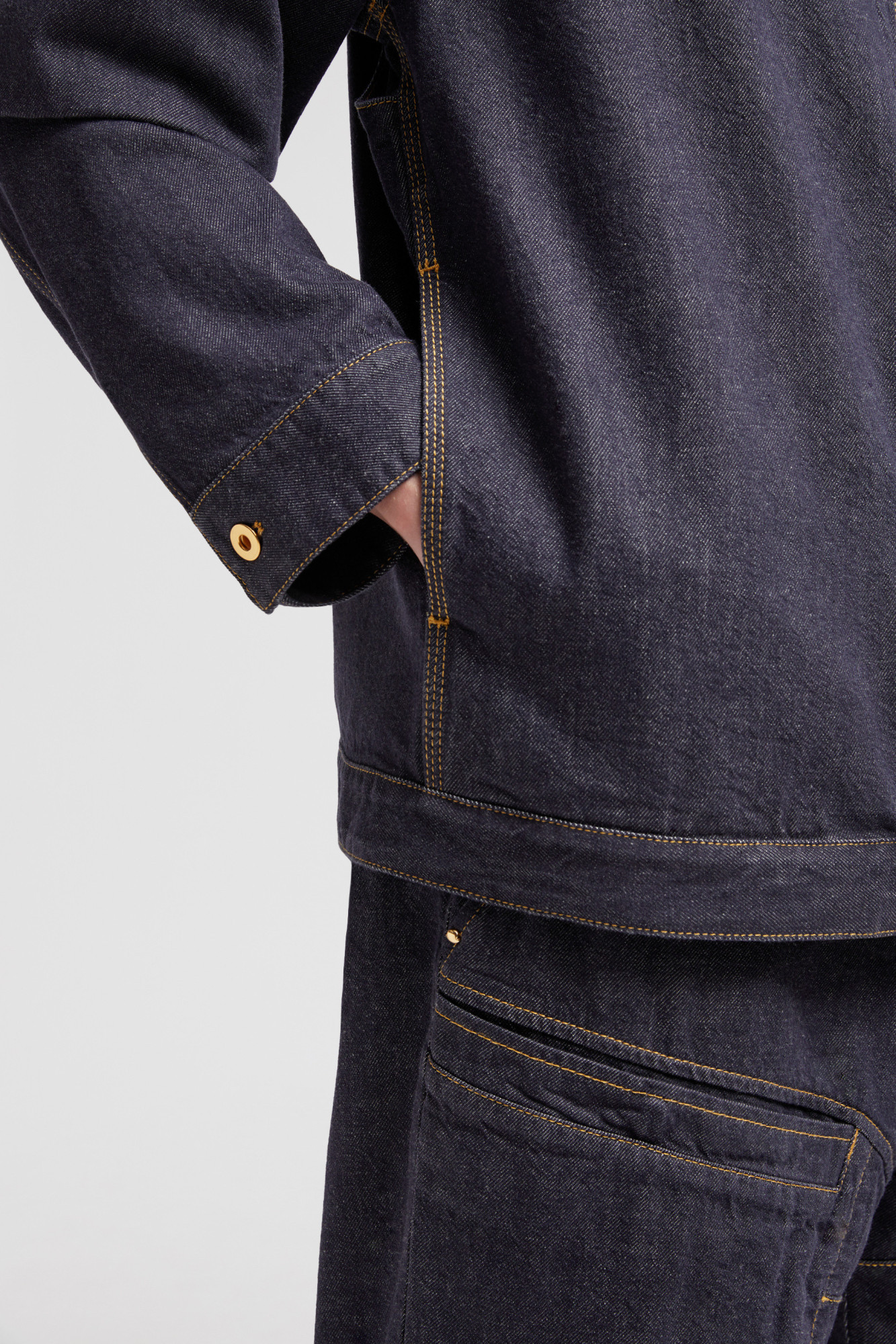 Moncler Veste En Denim Nepit X Mercedes-benz By Nigo In Denim Blue