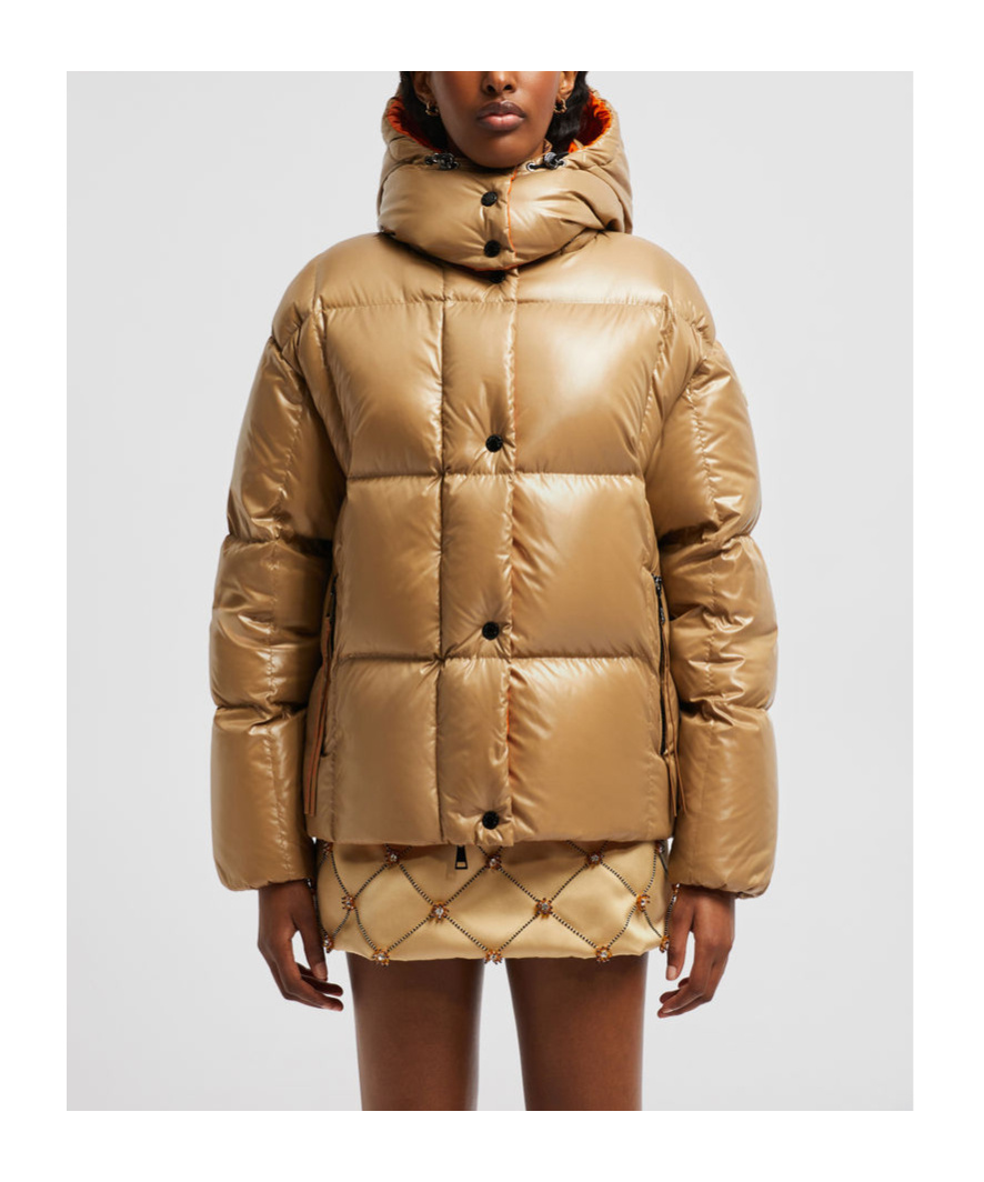 Shop Moncler Parana Puffer Jacket In Brown