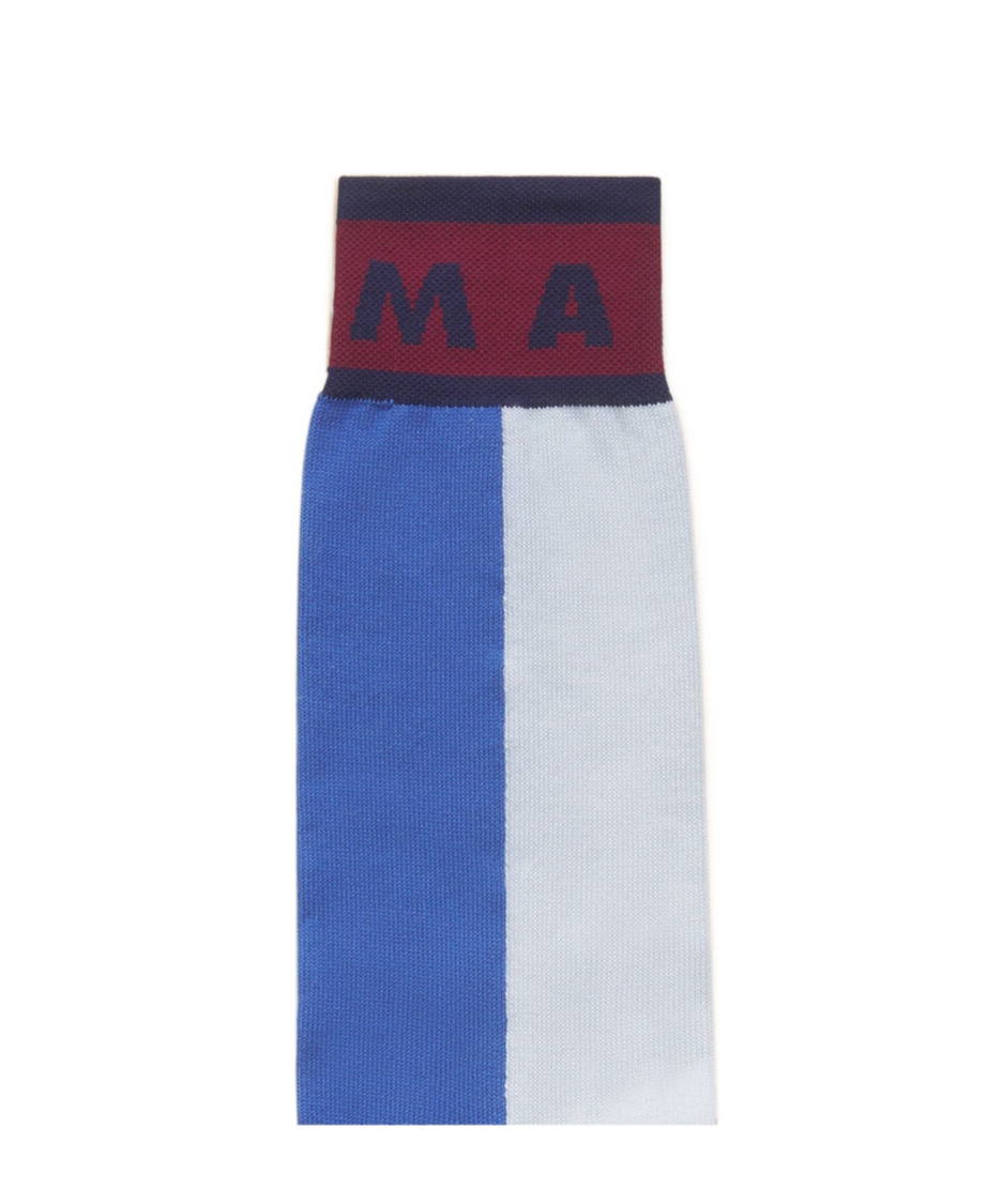 Marni Blue Colour-block Cotton Socks