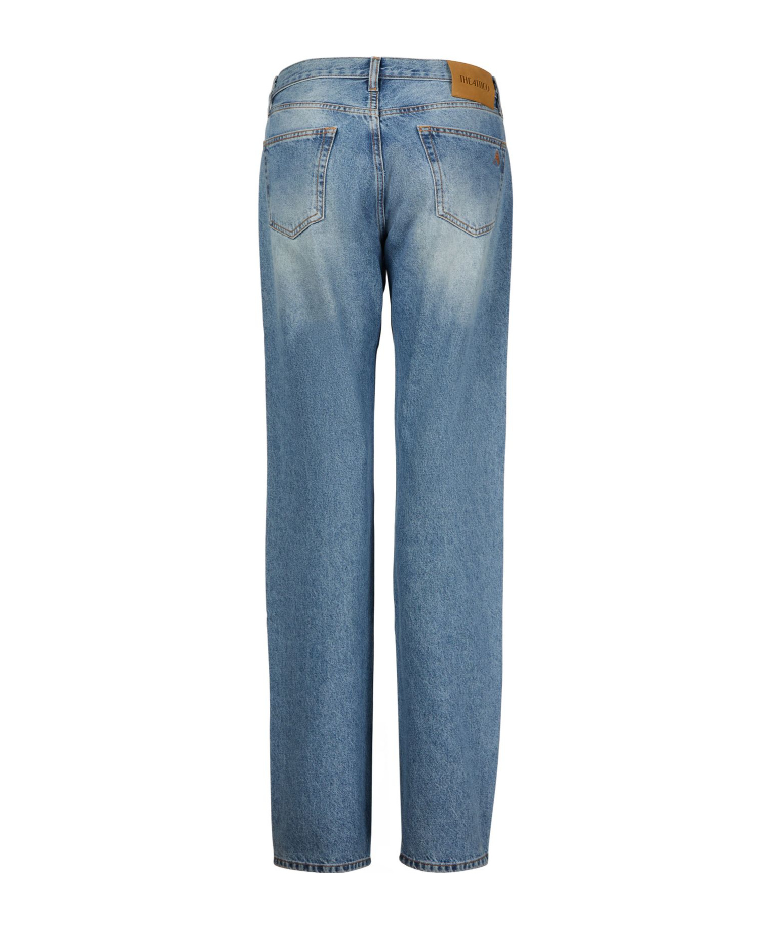 Attico Pantaloni Lunghi Straight Leg In Blue