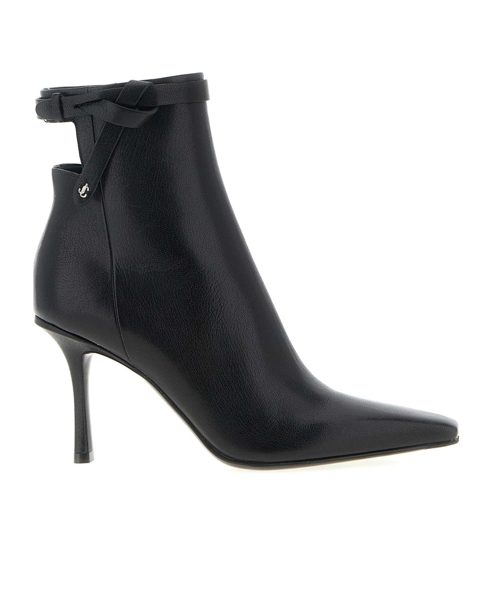 Jimmy Choo Camie Knotted-strap Leather Ankle Boots In Black