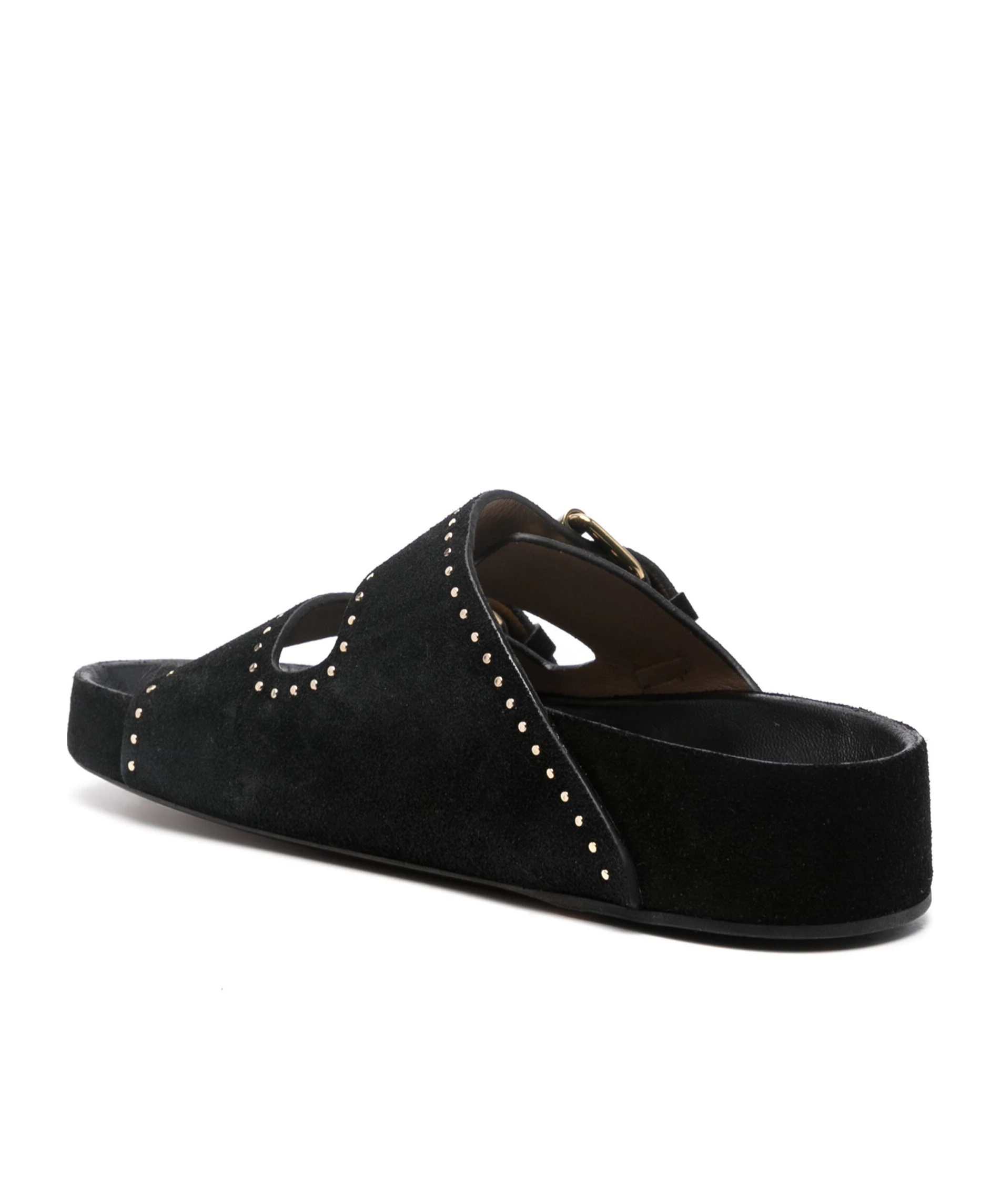 Isabel Marant Lennya Suede Platform Sandal In Black